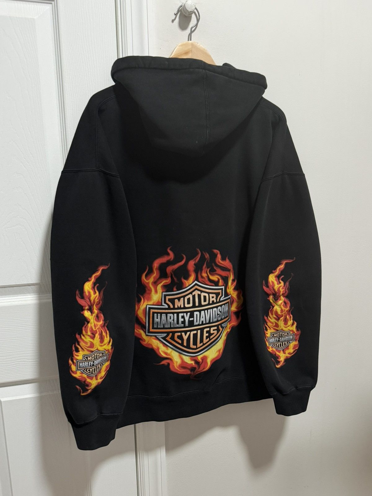 Harley Davidson VINTAGE Harley Davidson Flame Zip Up Size US L / EU 52-54 / 3 - 2 Thumbnail