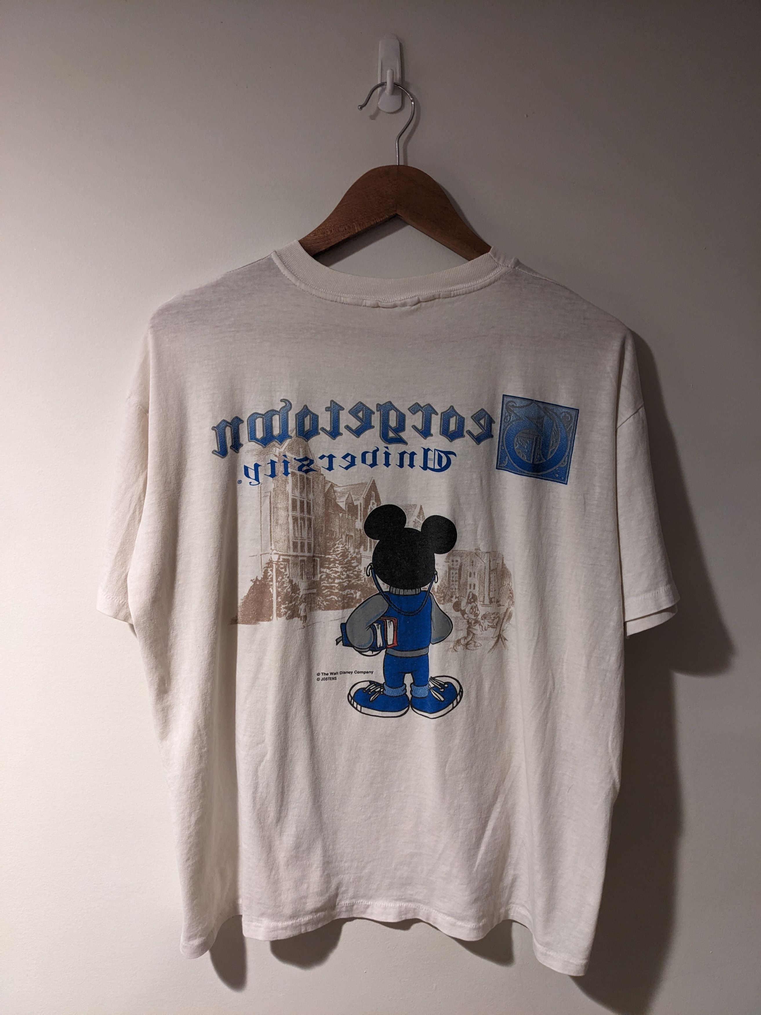 Vintage Vintage 80s Georgetown University Mickey Mouse T-shirt Size US XL / EU 56 / 4 - 11 Thumbnail