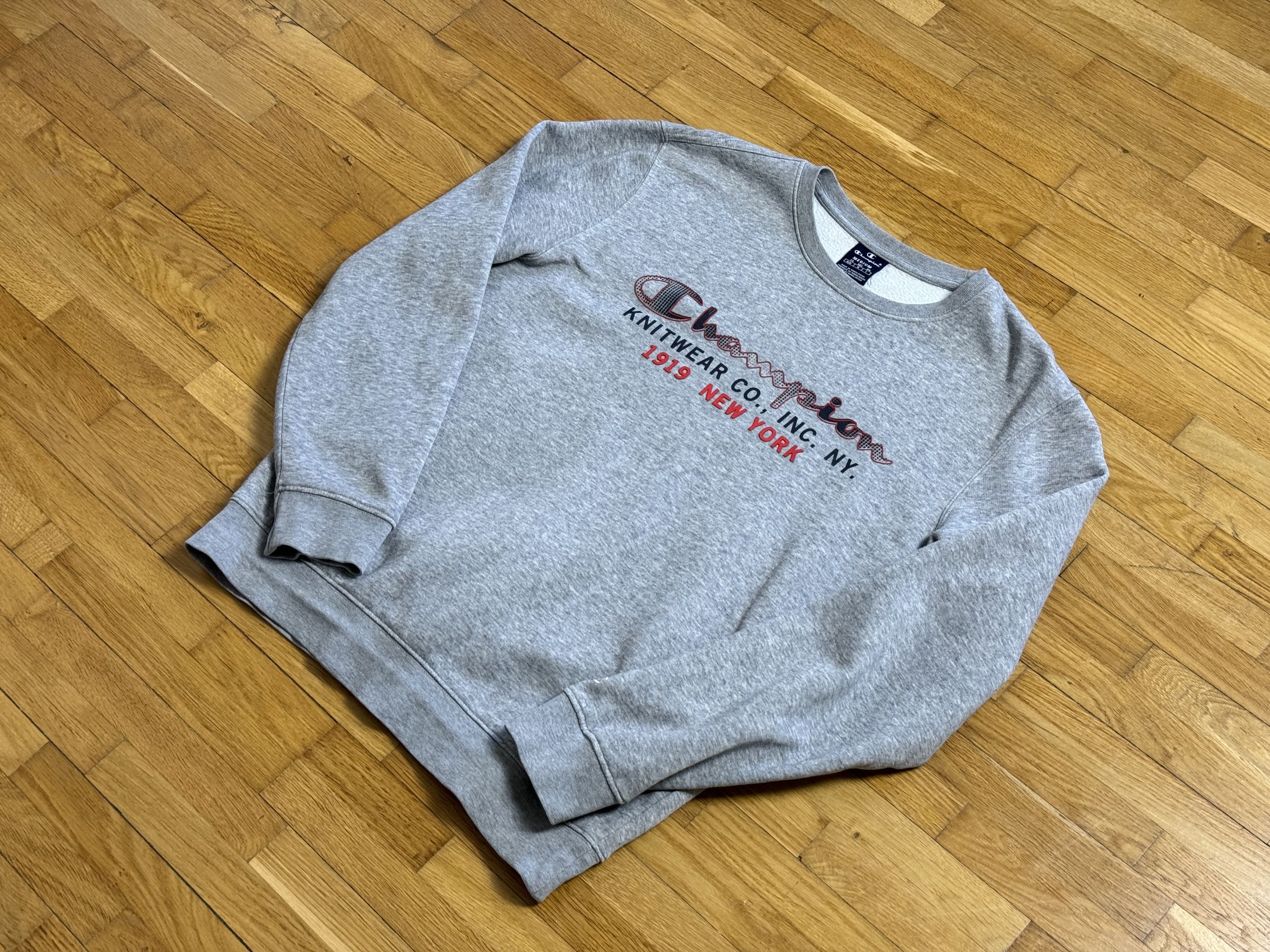 Champion × Vintage Vintage gray sweatshirt CHAMPION 1919 New York Size US M / EU 48-50 / 2 - 1 Thumbnail