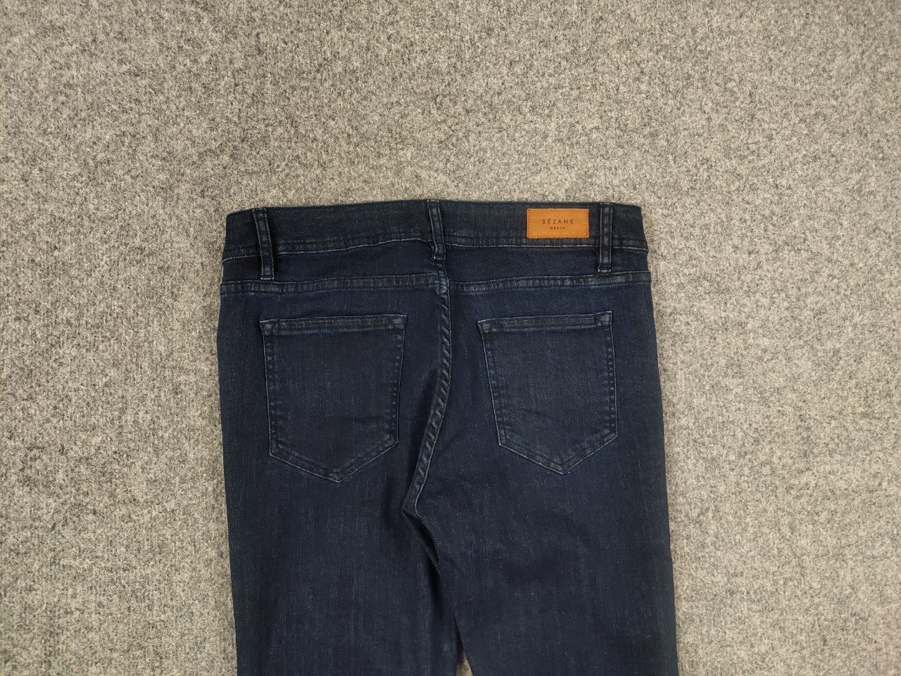 Sezane Sezane Design Dark Blue cotton Blend Slim Fit Denim Jeans Size 32" / US 10 / IT 46 - 6 Thumbnail