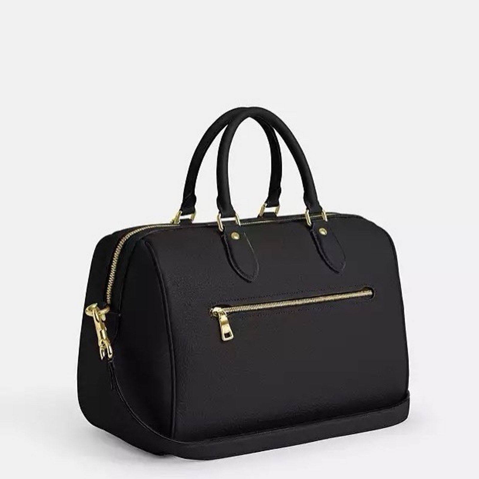 Coach NWT Coach Rowan Large Satchel Bag Leather CV960 Gold/Black Size ONE SIZE - 10 Thumbnail