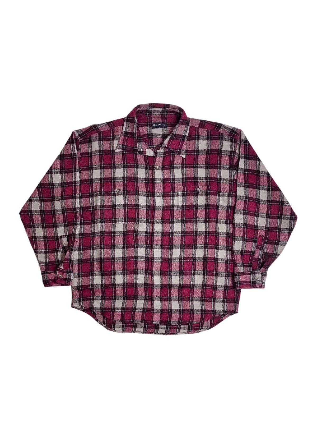Japanese Brand × Uniqlo × Vintage Uniqlo Vintage Plaid Wool Flannel Size US XL / EU 56 / 4 - 1 Thumbnail
