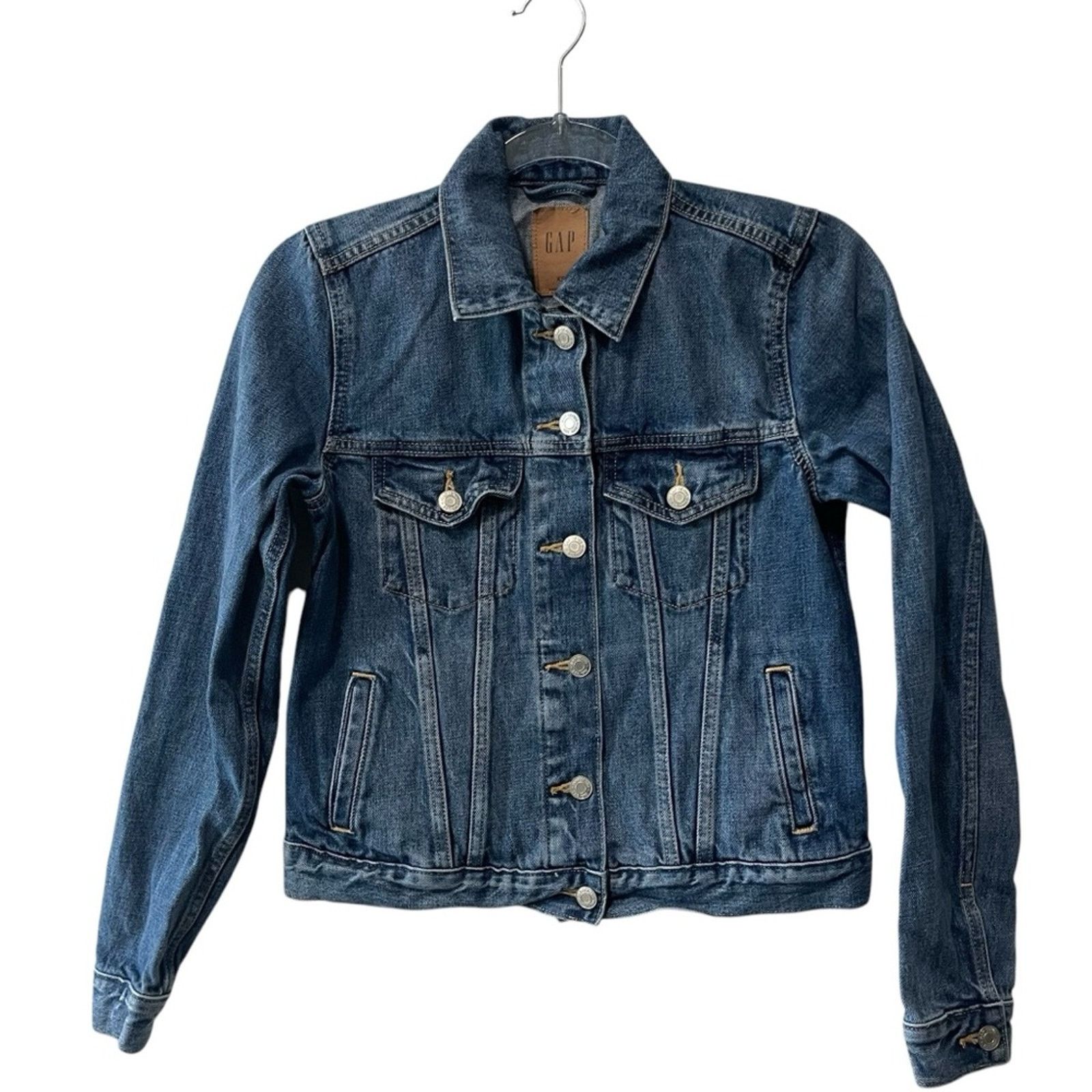 Gap GAP Women's Denim Jacket Blue Medium Wash Size XS Size XS / US 0-2 / IT 36-38 - 1 Thumbnail
