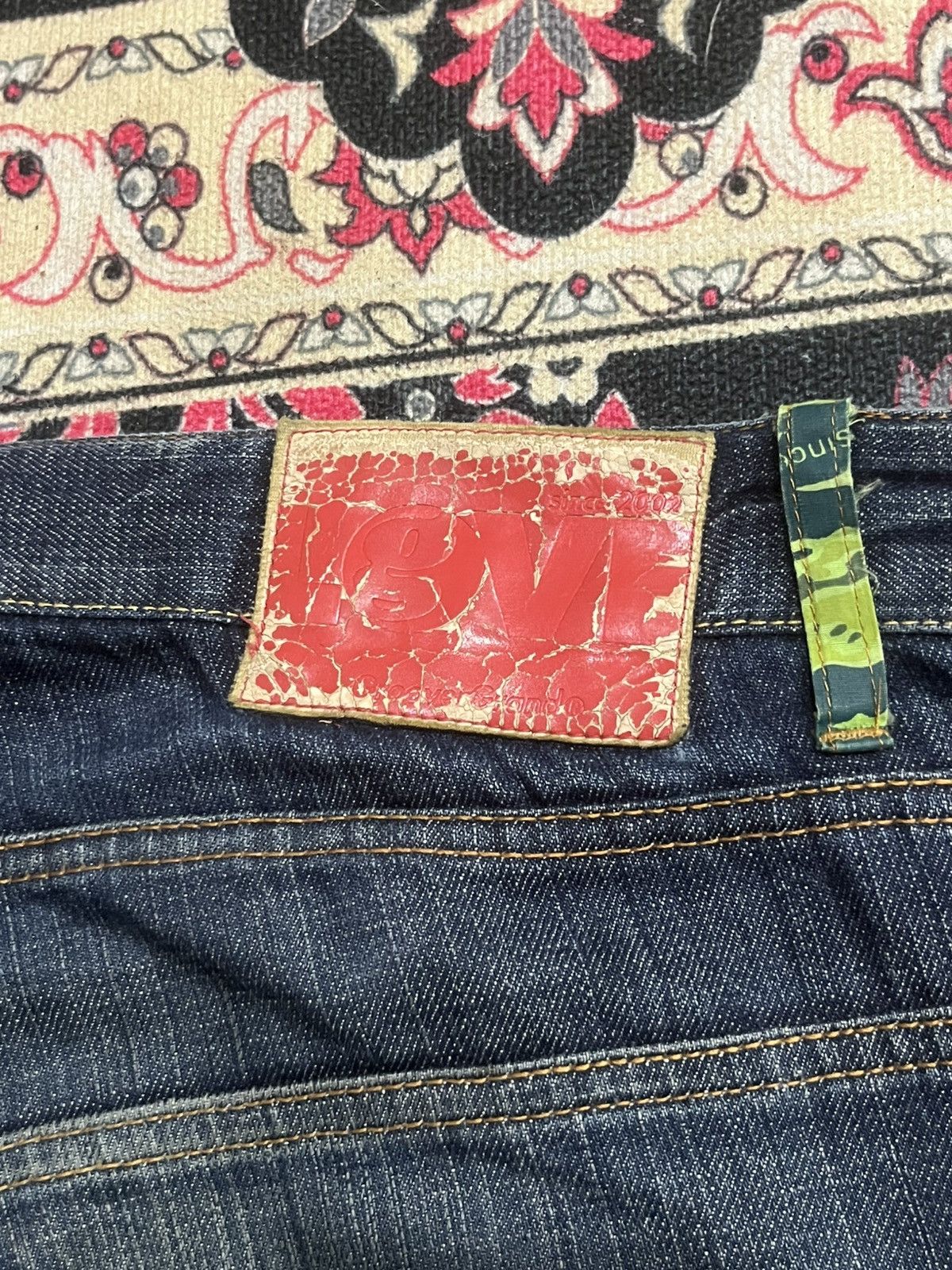 Xlarge Vintage X Large Groover Grand Green Camo Blue Washed Jeans Size US 36 / EU 52 - 10 Thumbnail