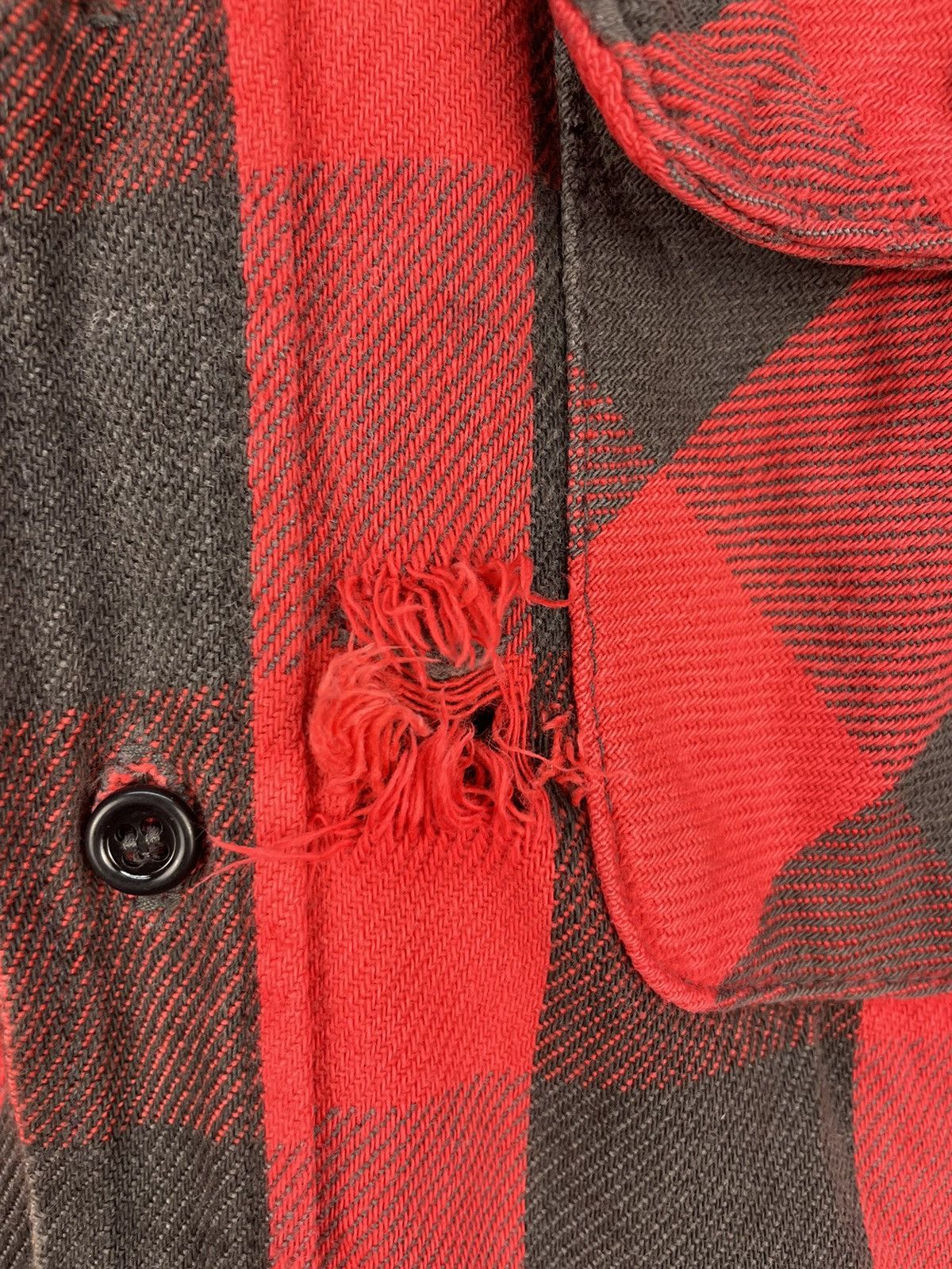 FiveBrother Vintage 80s Five Brother distressed flannel shirt Size US L / EU 52-54 / 3 - 5 Thumbnail