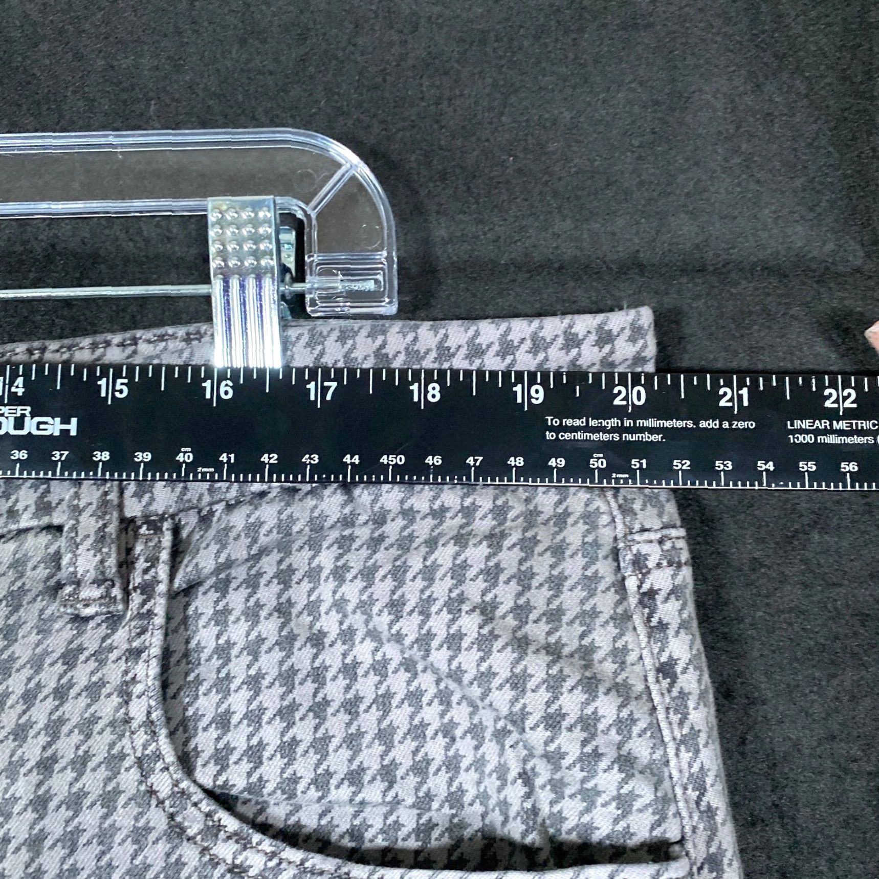 American Eagle Outfitters VINTAGE American Eagle Womens Pants Gray Herringbone Curvy High Rise Jegging Stretch 24 Size 27" / US 4 / IT 40 - 7 Thumbnail