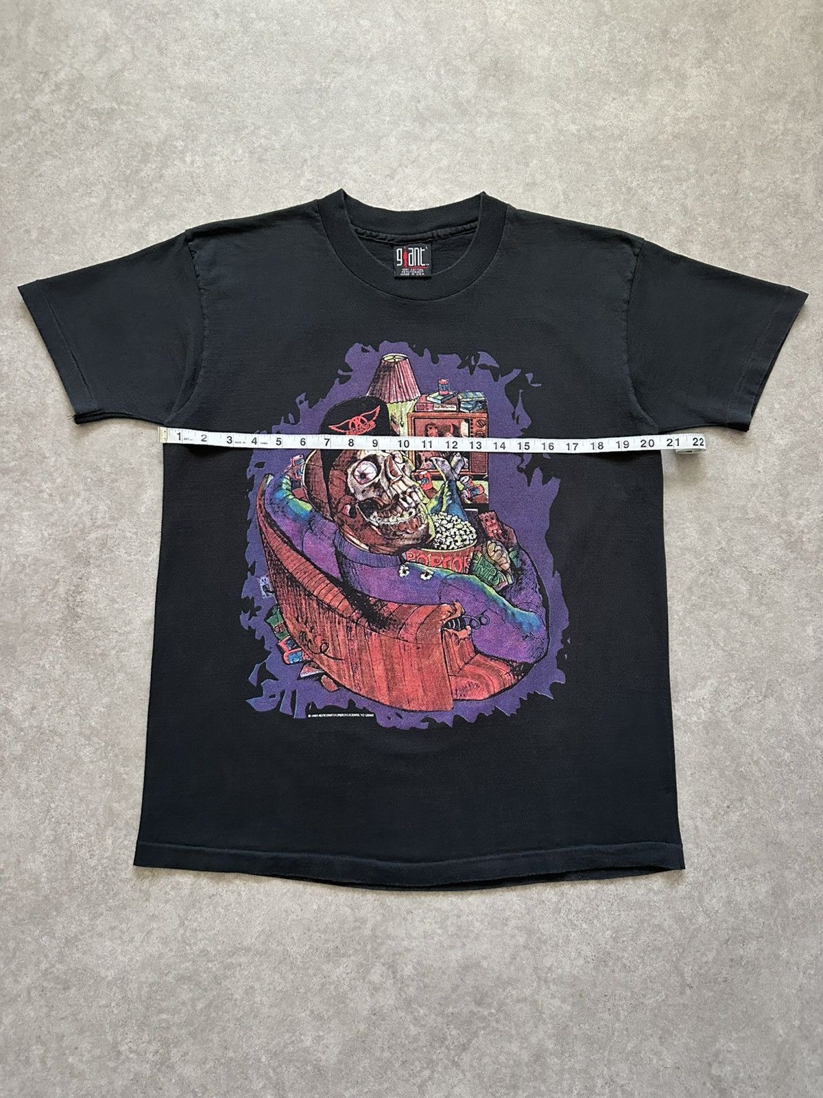 Band Tees Vintage Aerosmith Band Shirt 90s Get A Grip Tour Punk Skull Size US L / EU 52-54 / 3 - 6 Thumbnail