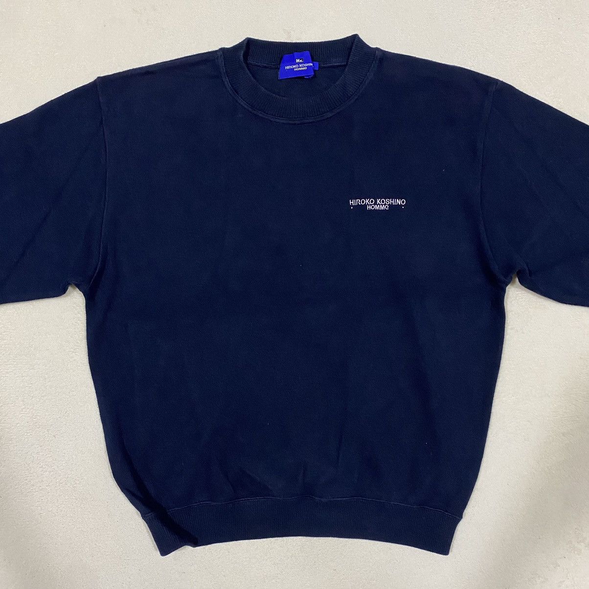 Designer × Hiroko Koshino Homme × Japanese Brand Vintage HIROKO KOSHINO Embroidered Big Logo Sweatshirt Size US L / EU 52-54 / 3 - 1 Thumbnail
