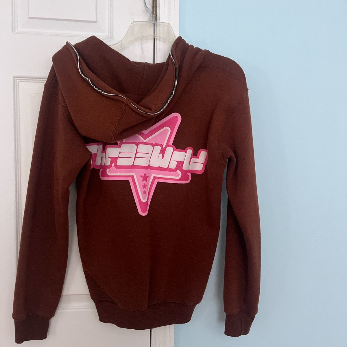 Other “DITRIX” Pink & Brown Large Full Zip Hoodid Size US L / EU 52-54 / 3 - 2 Thumbnail