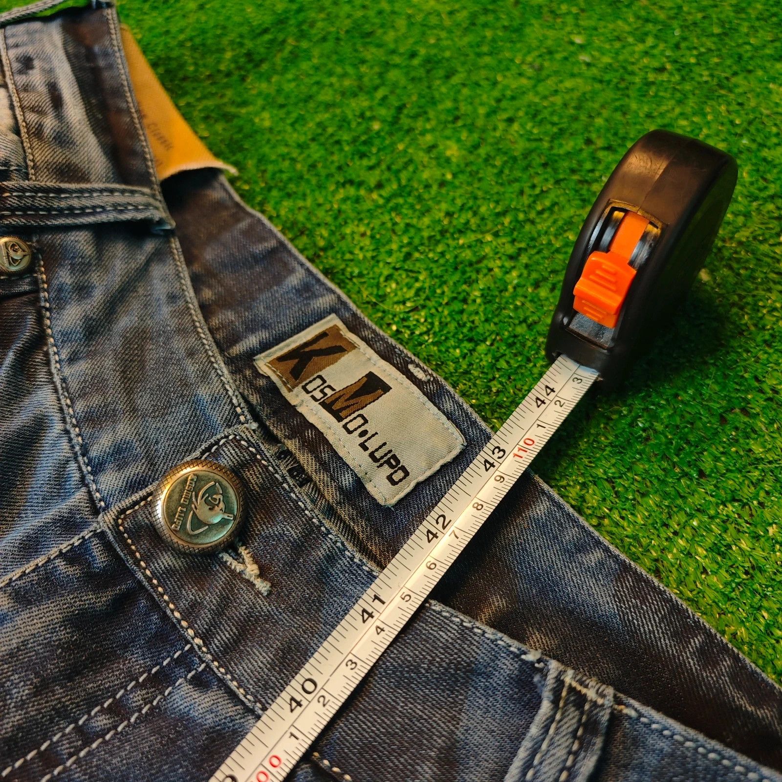Other Kosmo Lupo Jeans Mens 32x32 Blue Straight acid overdye wash Size US 32 / EU 48 - 17 Thumbnail