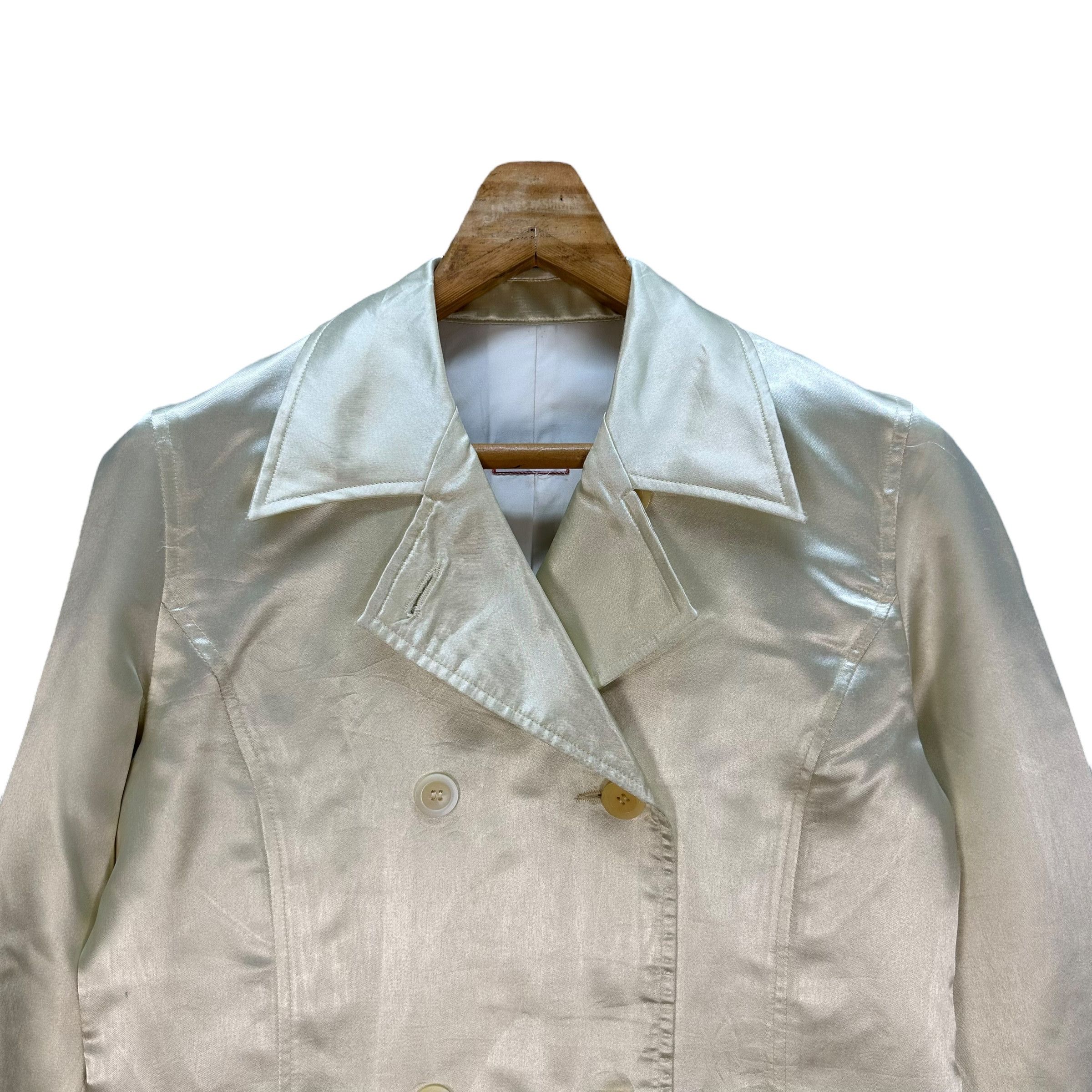 Max Mara Max & Co. active Double Breasted Coat Shiny Cream #A56-1286 Size XS / US 0-2 / IT 36-38 - 2 Thumbnail