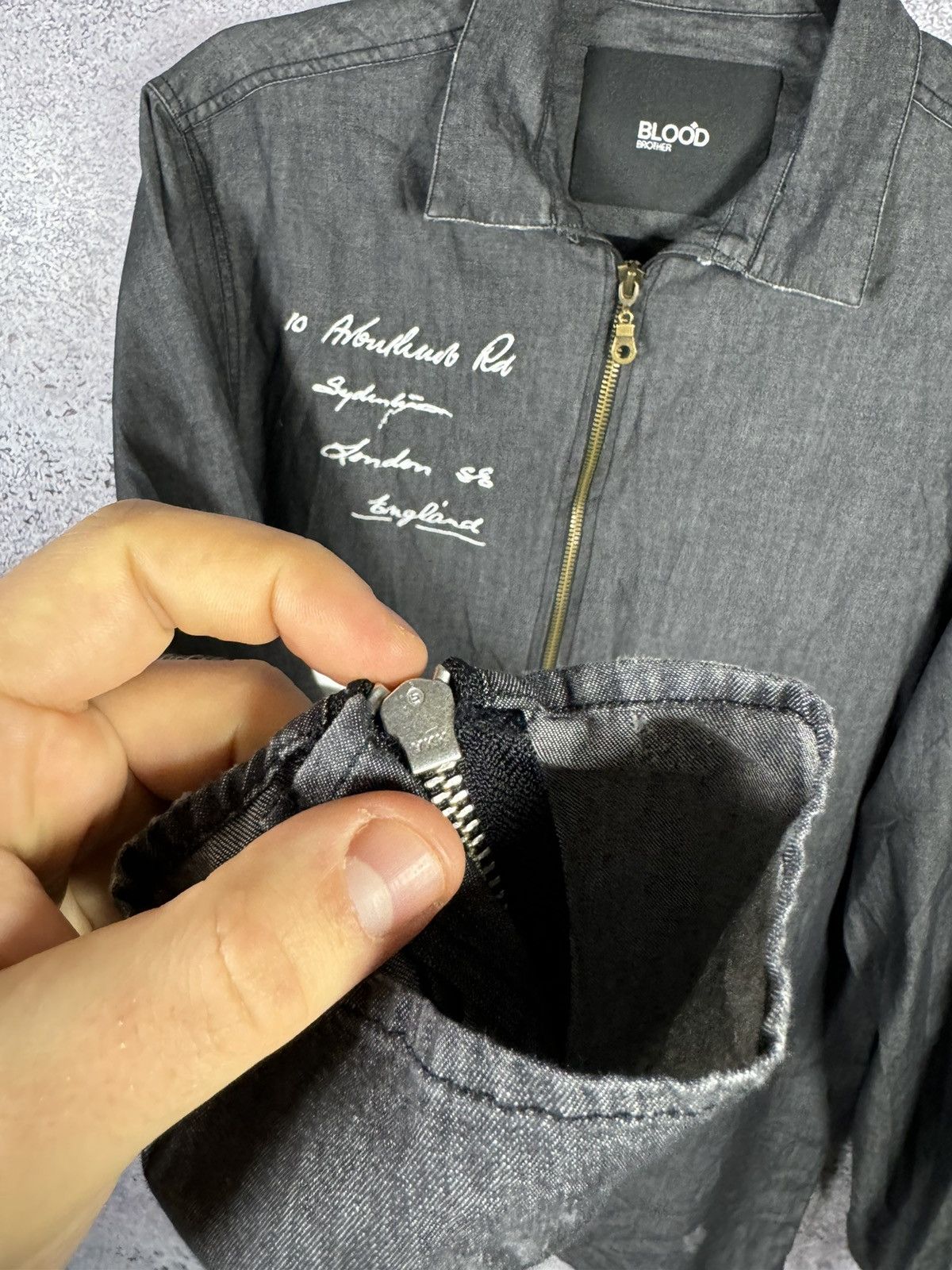 Blood Brother Blood Brother Patch Overshirt Gray Men’s Shirt Large Size US L / EU 52-54 / 3 - 8 Thumbnail