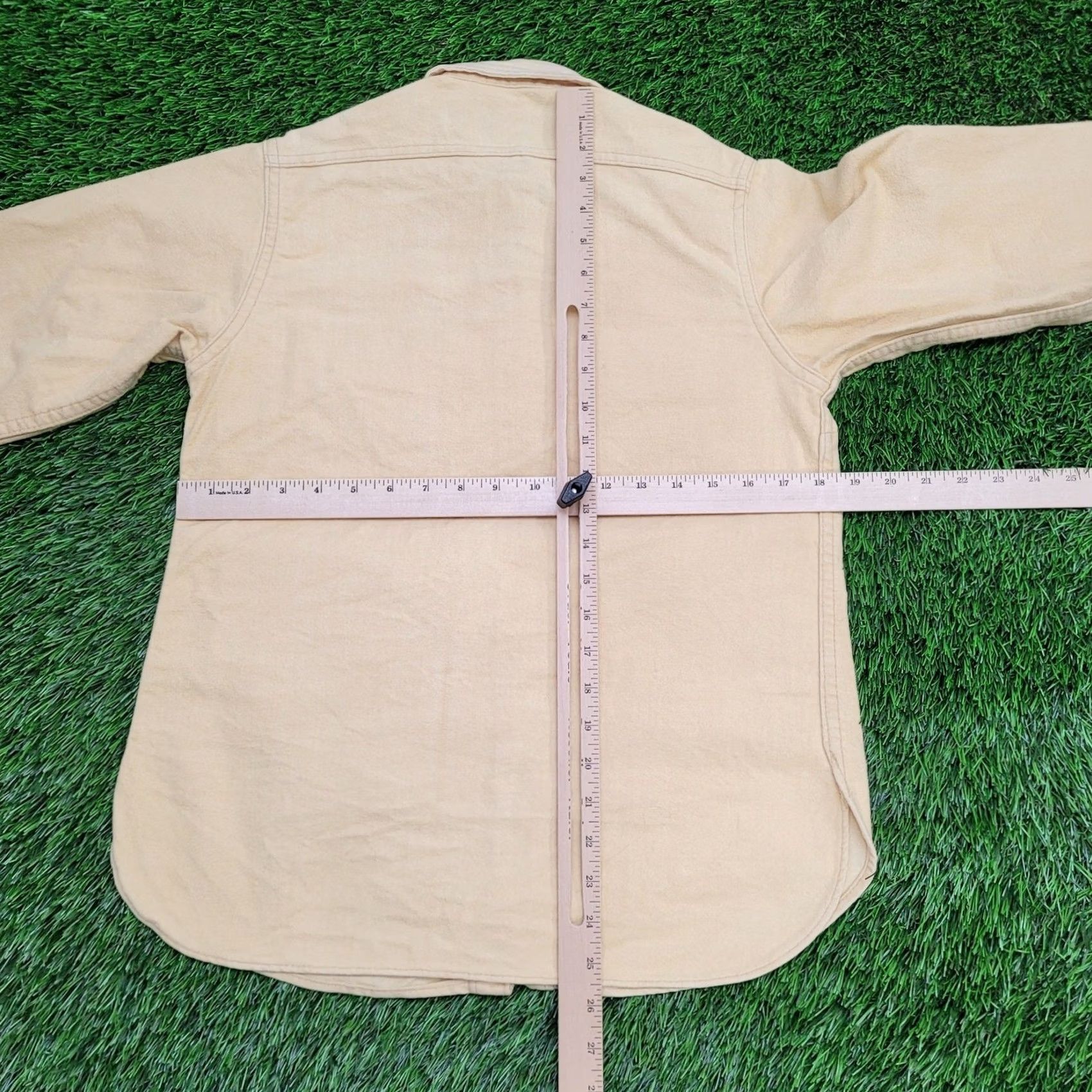 Vintage VINTAGE Woolrich Flannel Button Shirt Womens Medium 19x26 Yellow Size M / US 6-8 / IT 42-44 - 3 Thumbnail