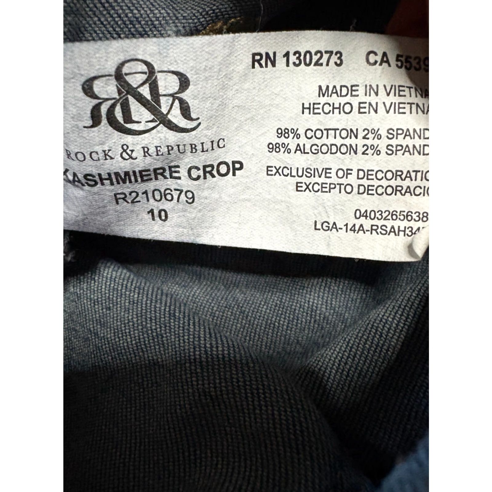 Vintage ROCK & REPUBLIC Jeans Womens Size 10 Blue RN 130273 Jeans Women Regular Tapered Pockets Denim RN130273 Size 32" / US 10 / IT 46 - 5 Thumbnail