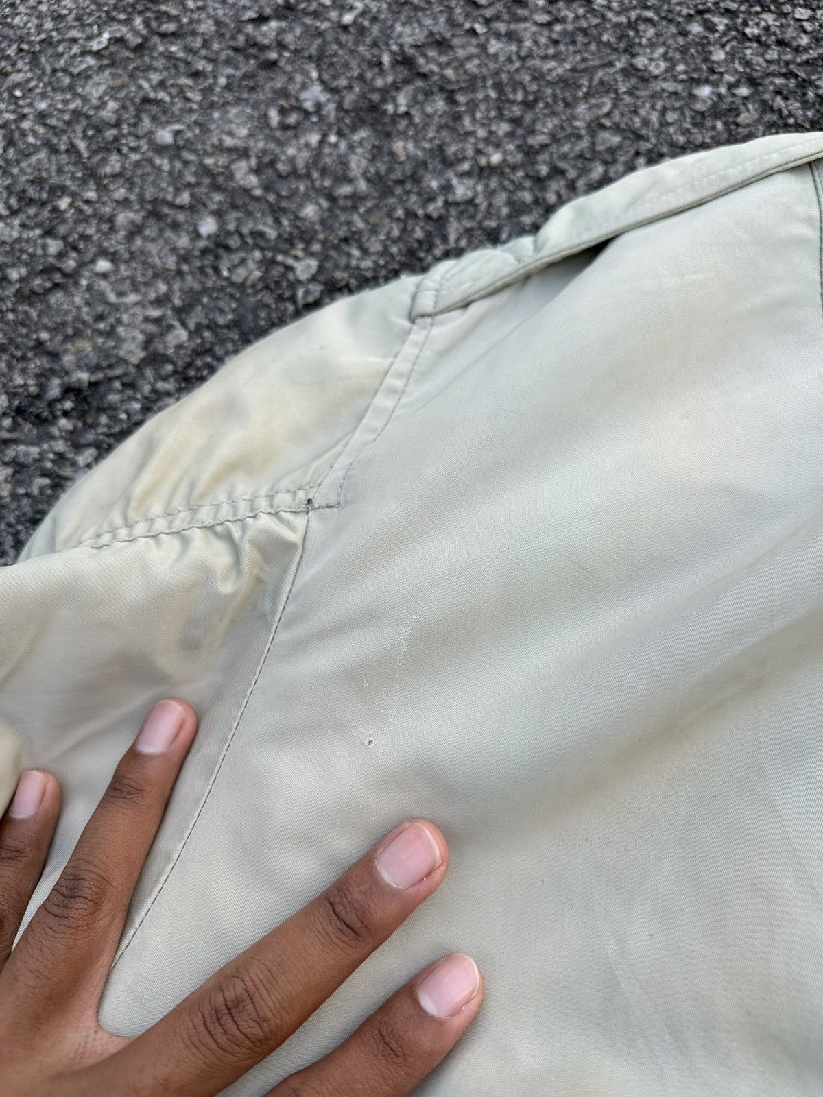 Vintage 🪖Vintage MA-1 Man Intermediate Creamy Green Bomber Jacket Size US M / EU 48-50 / 2 - 14 Thumbnail