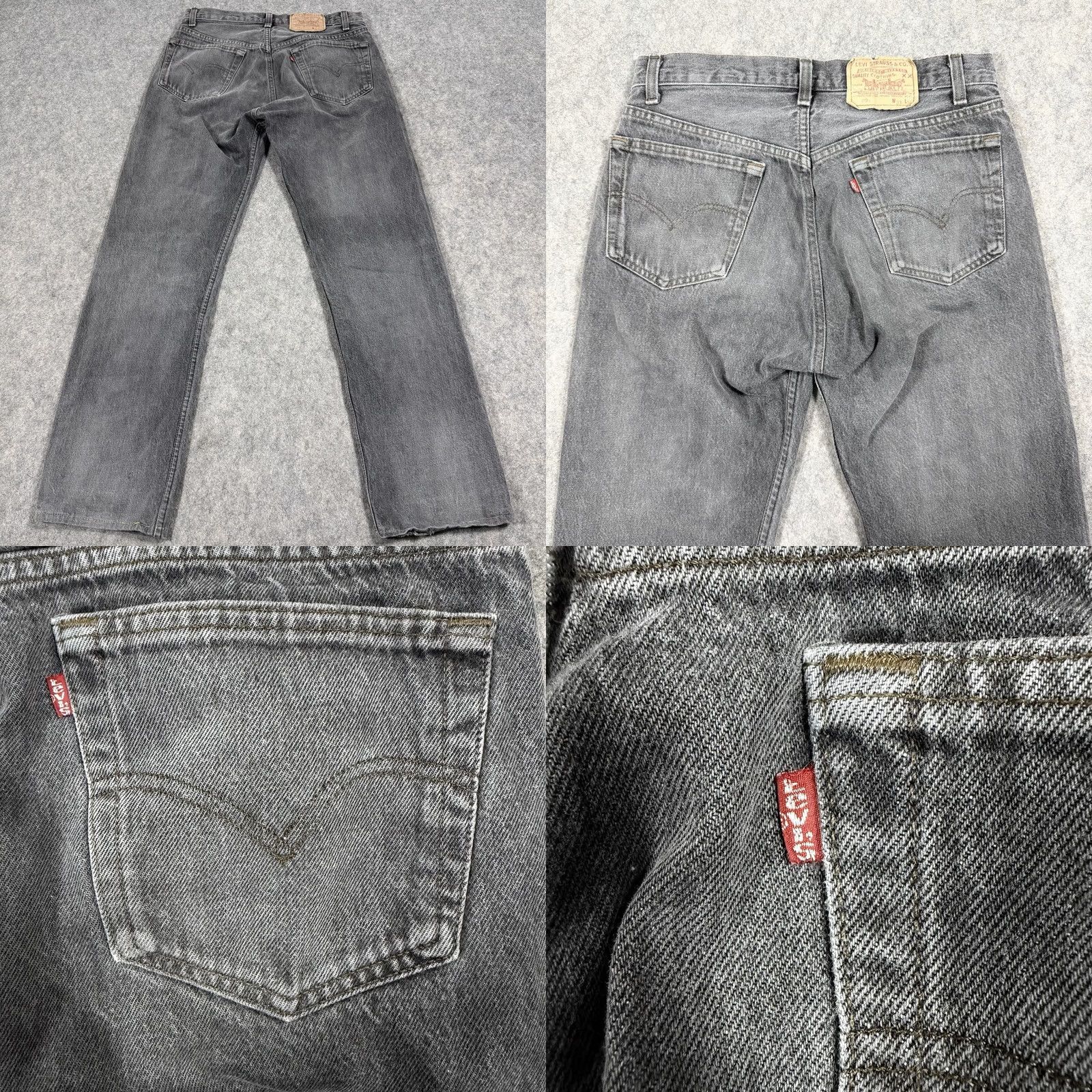 Levi's VINTAGE Levi's 501 Jeans Mens Size 33x34 Gray Made in USA Likely 80s 90s Style Straight 5-Pocket Comfort Regular Fit USA Size US 33 - 10 Thumbnail