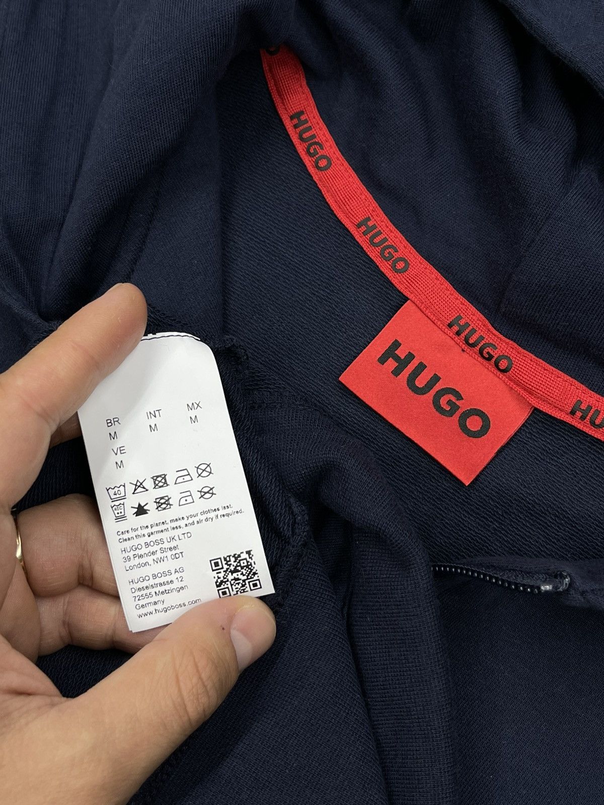 Hugo Boss Mens Hugo Boss Navy Zip Hoodie Big Logo Size US M / EU 48-50 / 2 - 6 Thumbnail