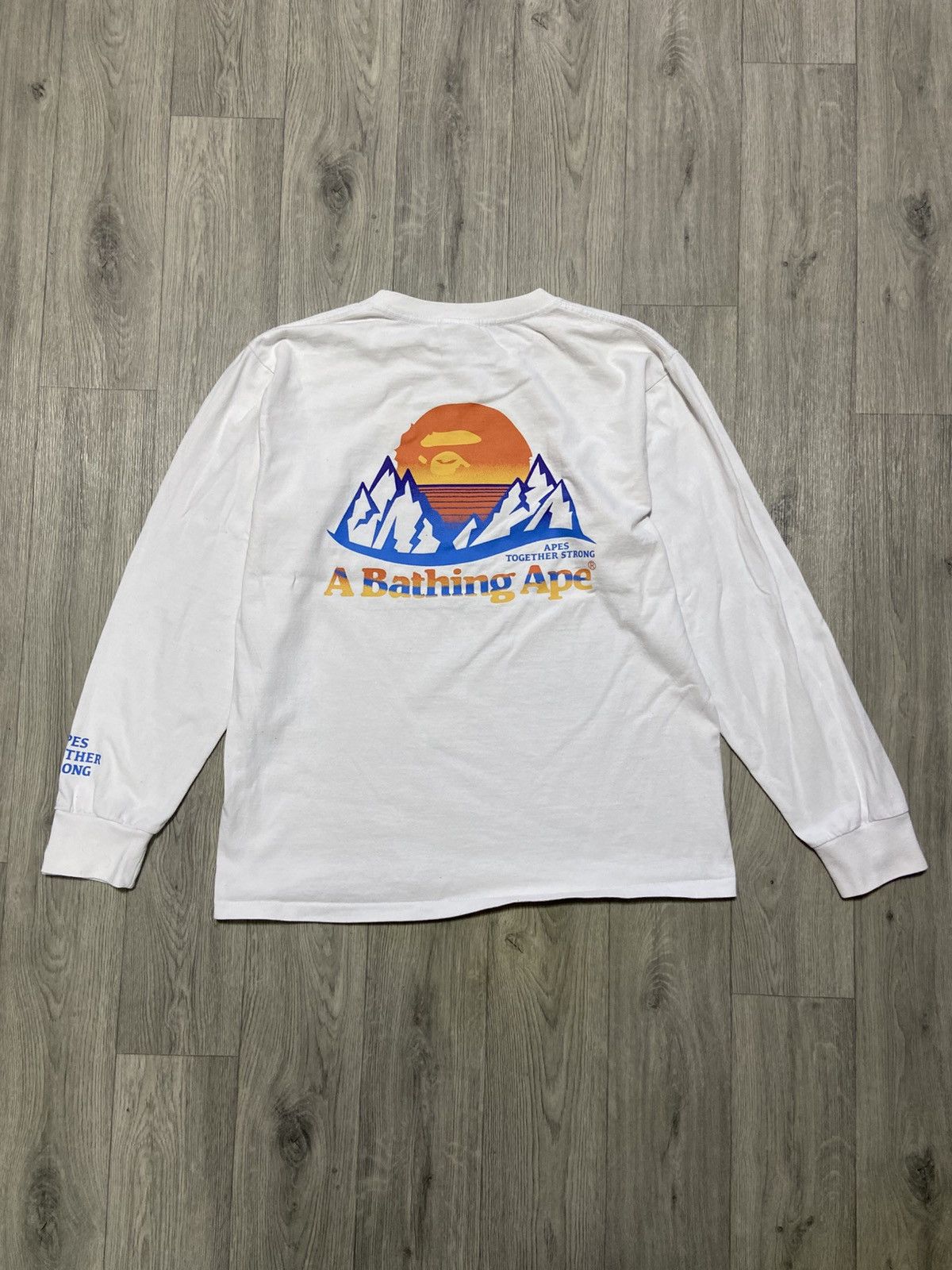 Bape A Bathing Ape Bape Mountain Apes Together Long Sleeve Shirt Size US M / EU 48-50 / 2 - 1 Thumbnail