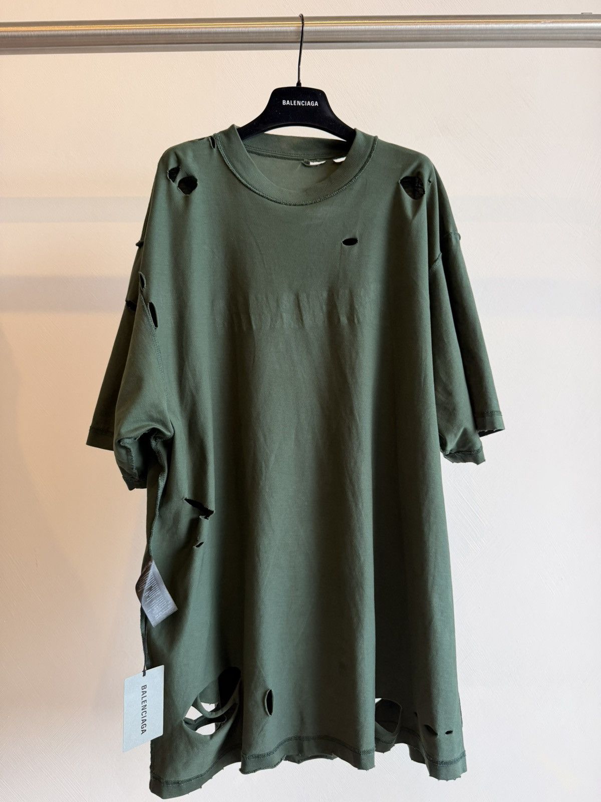 Balenciaga NWT Balenciaga Dark Green Caps Destroyed Large Fit Size XS Size US XS / EU 42 / 0 - 10 Thumbnail
