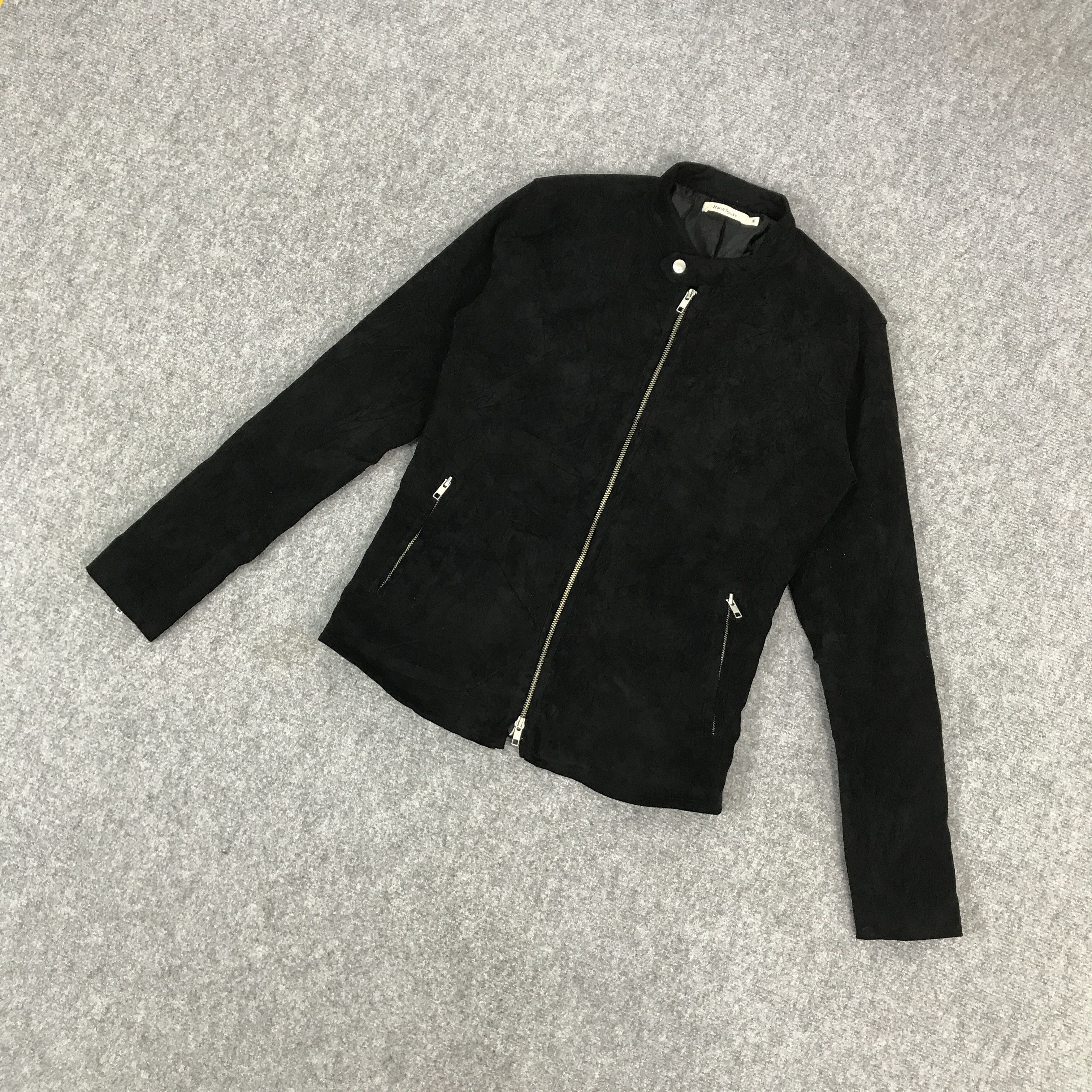Japanese Brand BLACK BIKER STYLE PUNK ZIPPER HUB&SPOKE JACKET Size US M / EU 48-50 / 2 - 5 Thumbnail