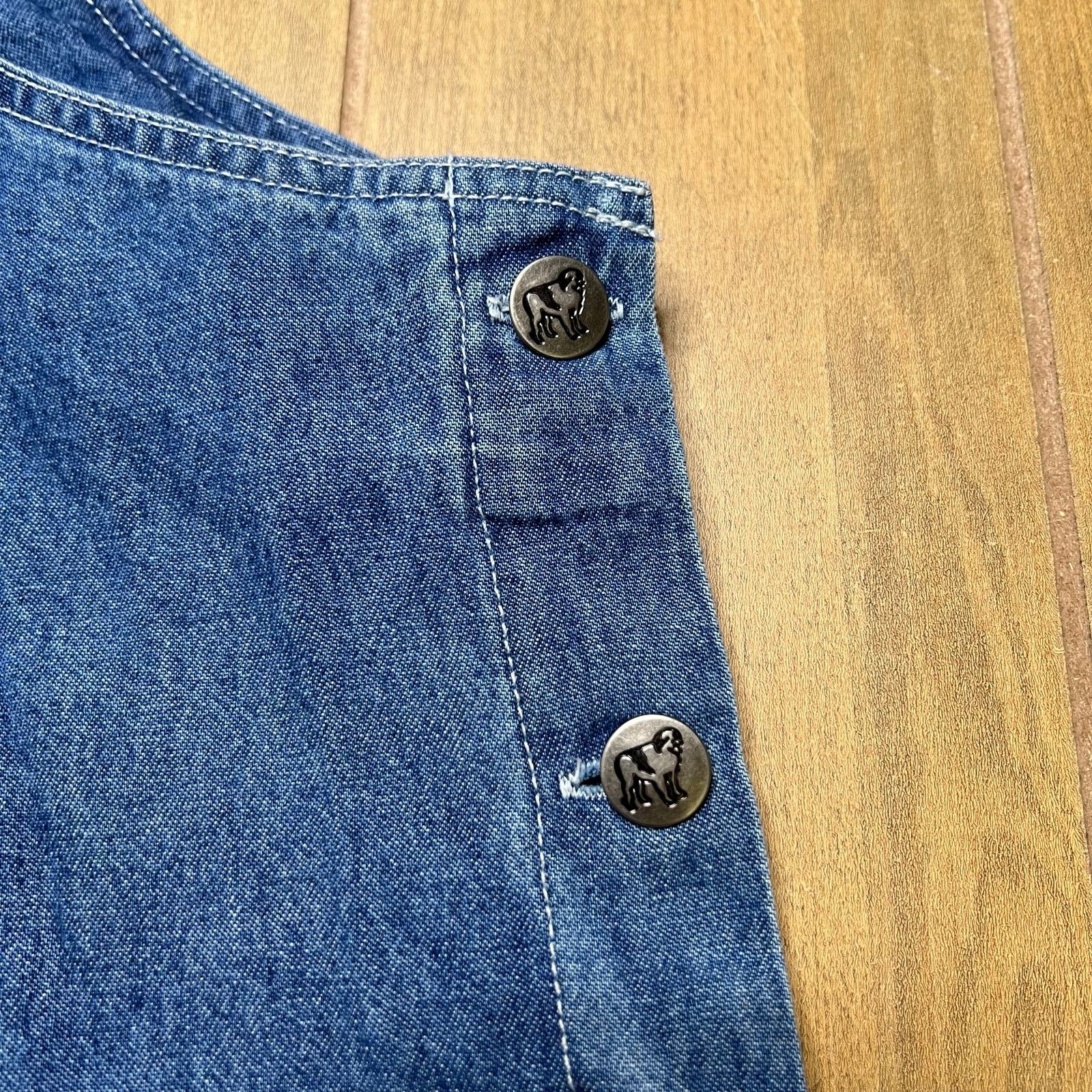 Big Dogs Vintage Big Dog Denim Embroidered Overall Dress Women 18/20 Size XXL / US 16-18 / IT 52-54 - 9 Thumbnail