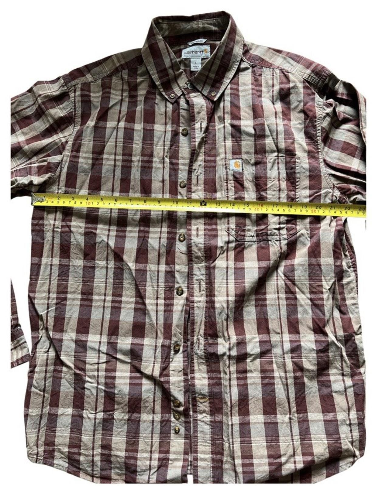 Carhartt Carhartt Men’s Sz Large Long Sleeve Shirt Maroon Size US L / EU 52-54 / 3 - 4 Thumbnail