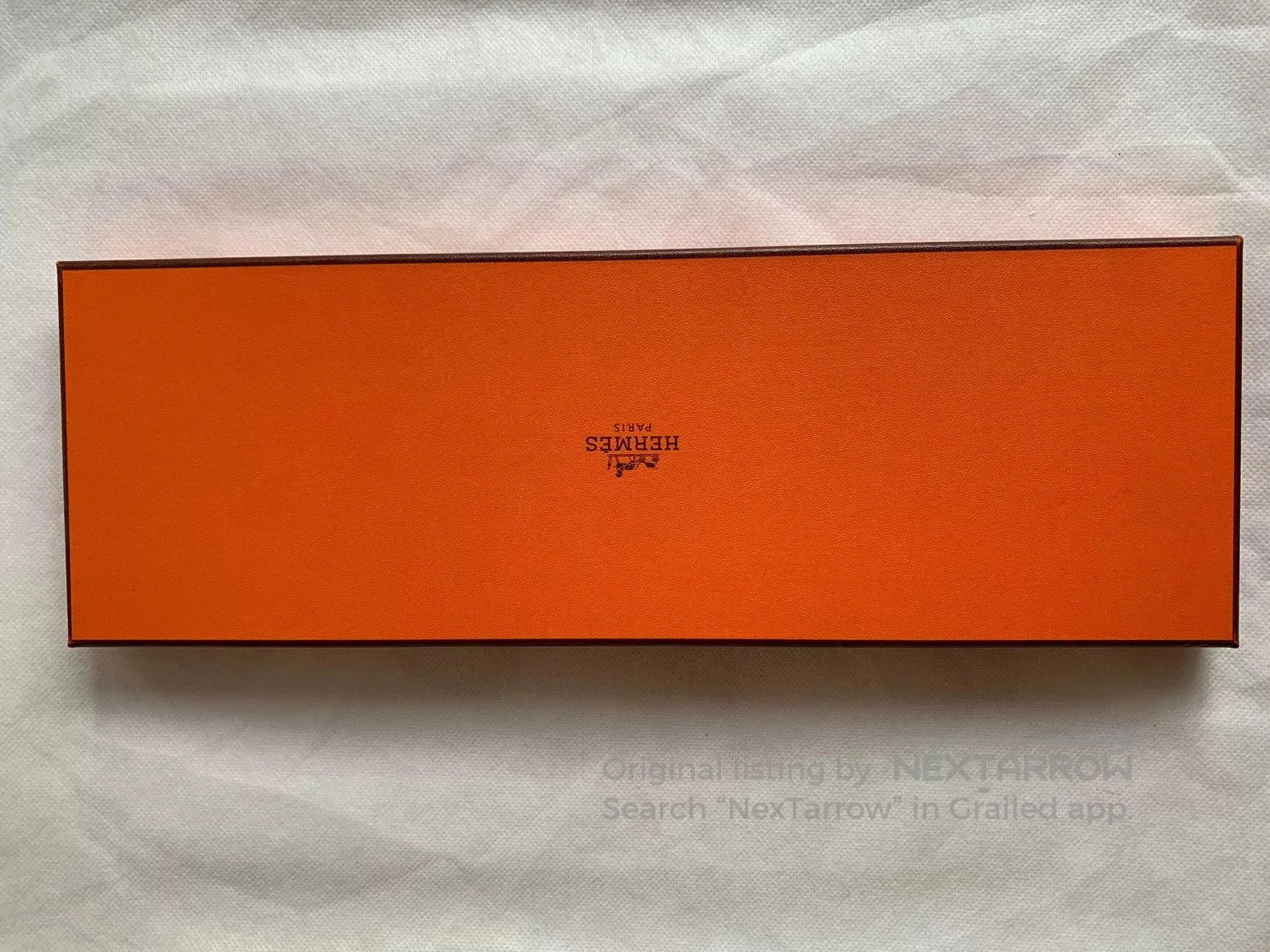 Hermes Hermès Orange Silk Tie. Size ONE SIZE - 8 Thumbnail