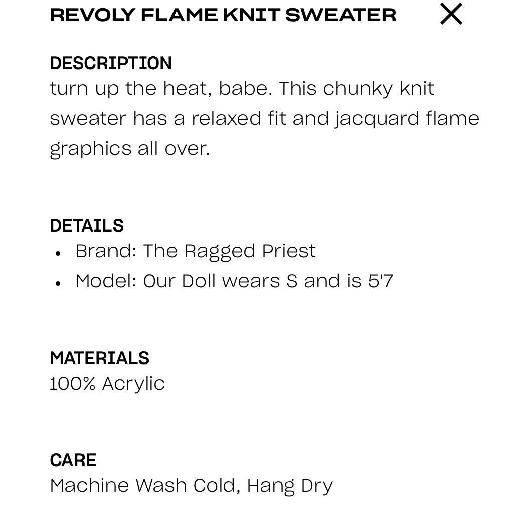 The Ragged Priest RARE Ragged Priest Warm Purple Flames Sweater Size XS / US 0-2 / IT 36-38 - 6 Thumbnail