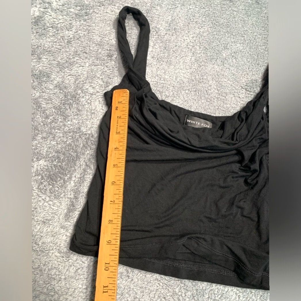 Vintage White Fox Boutique White Fox Black Tank XS Womens Camisole Cropped Top Tank XS Black Womens Camisole 90s? Size XS / US 0-2 / IT 36-38 - 7 Thumbnail