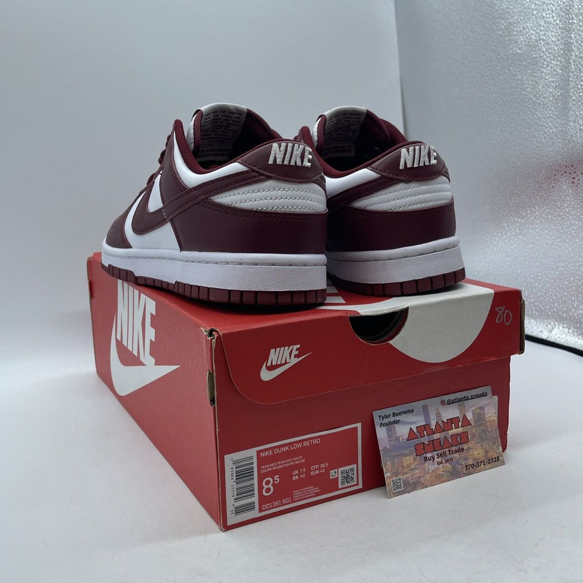 Nike Dunk low team red Size US 8.5 / EU 41-42 - 4 Thumbnail