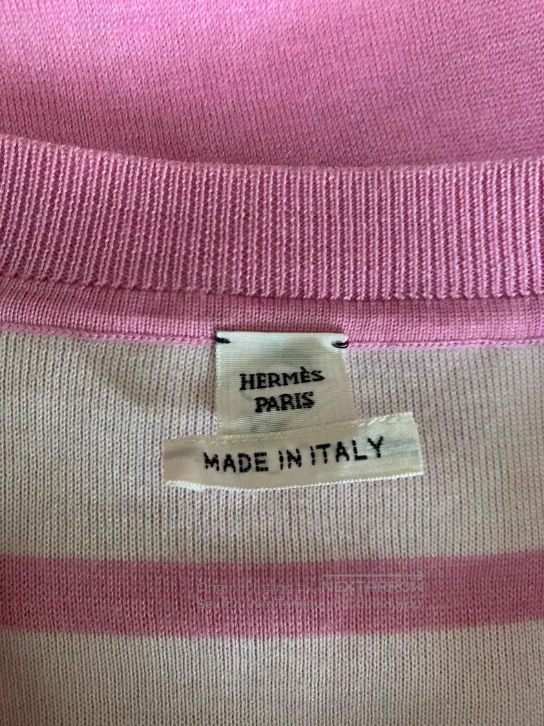 Hermes Hermes Pink Rope Inlay Cashmere Knit Cardigan Size XS / US 0-2 / IT 36-38 - 7 Thumbnail