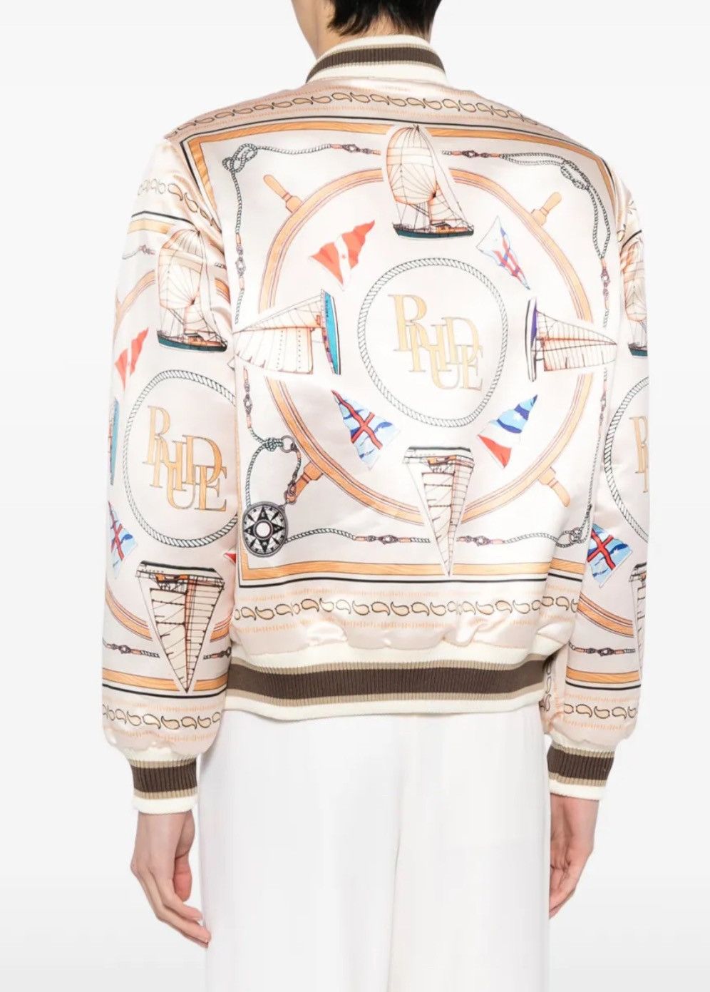 Rhude Rhude X Nautica Satin Bomber Jacket Size XL Size US XL / EU 56 / 4 - 4 Thumbnail