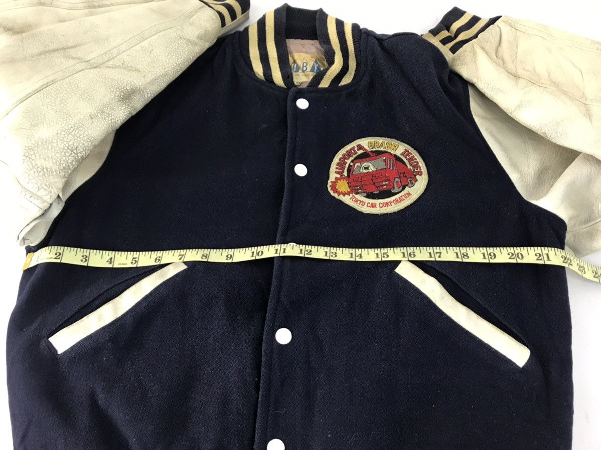 Japanese Brand 90s Ruby Airport Crash Tender Varsity Jacket Leather Sleeve Size US M / EU 48-50 / 2 - 10 Thumbnail