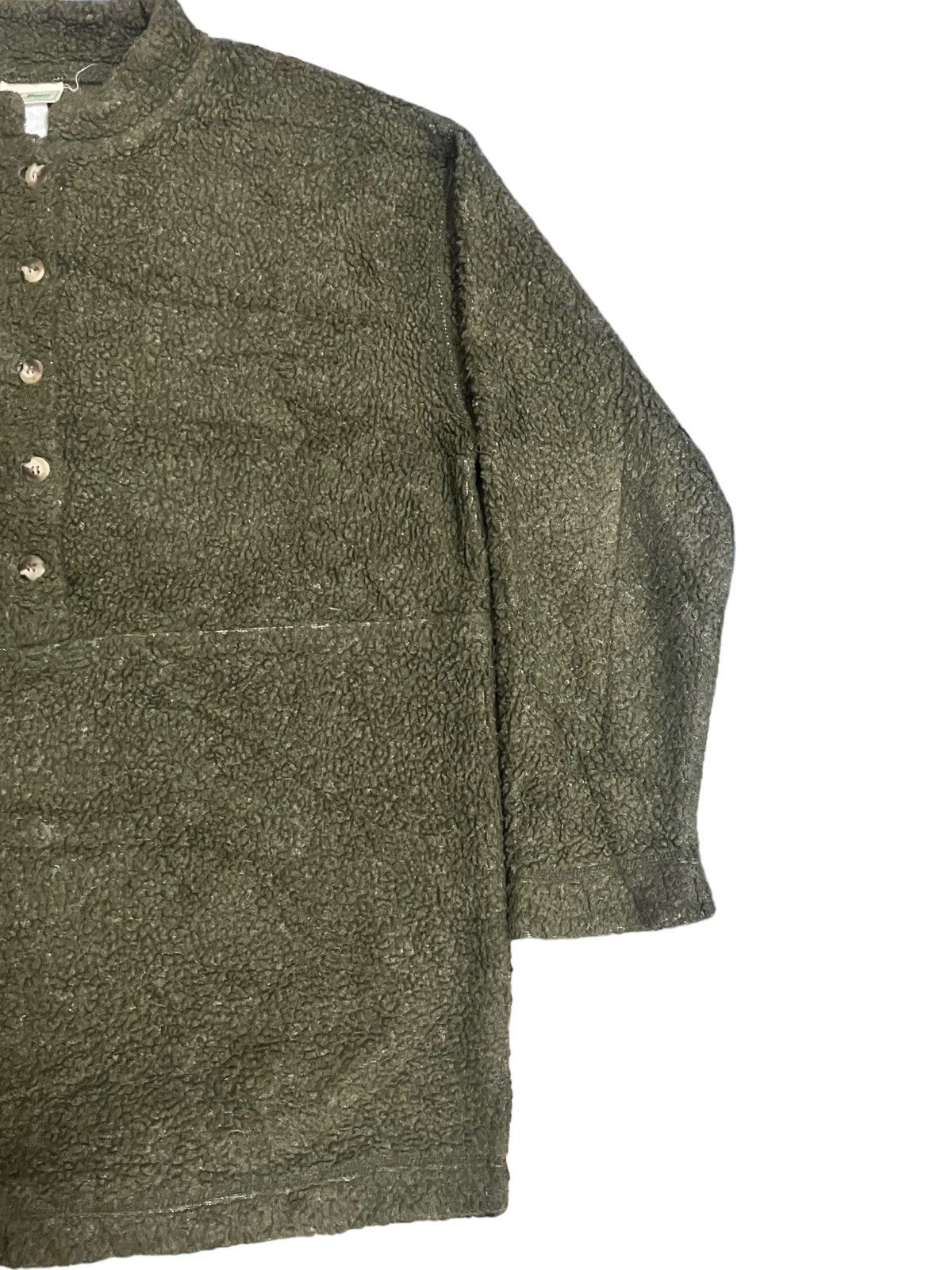 L.L. Bean × Vintage L.L Bean Freeport Maine Button Fleece Anorak Green Jacket Size US L / EU 52-54 / 3 - 3 Thumbnail
