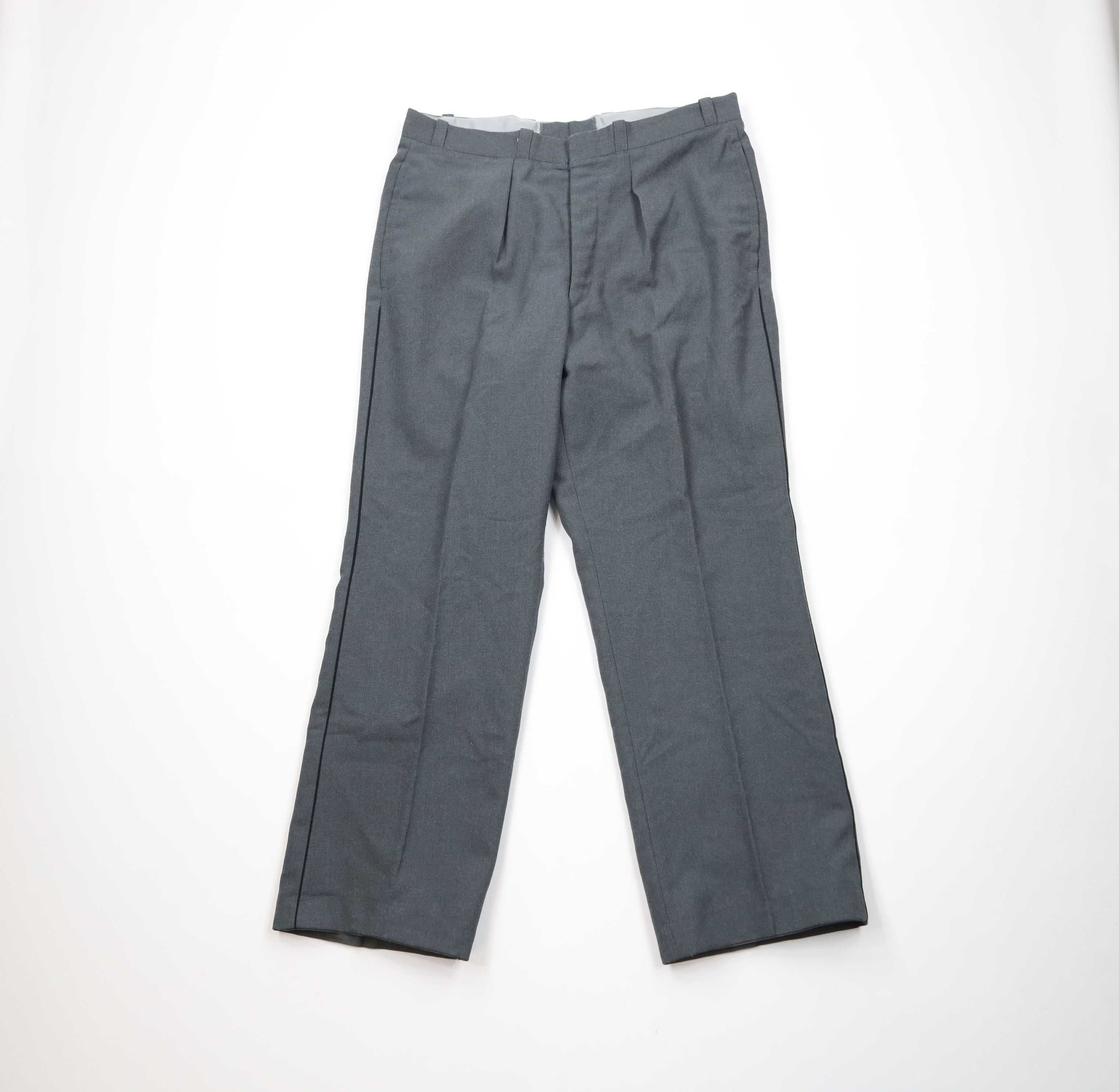 Vintage Vintage 70s Military Heavyweight Fly Wide Leg Pants Green Size US 34 / EU 50 - 1 Thumbnail