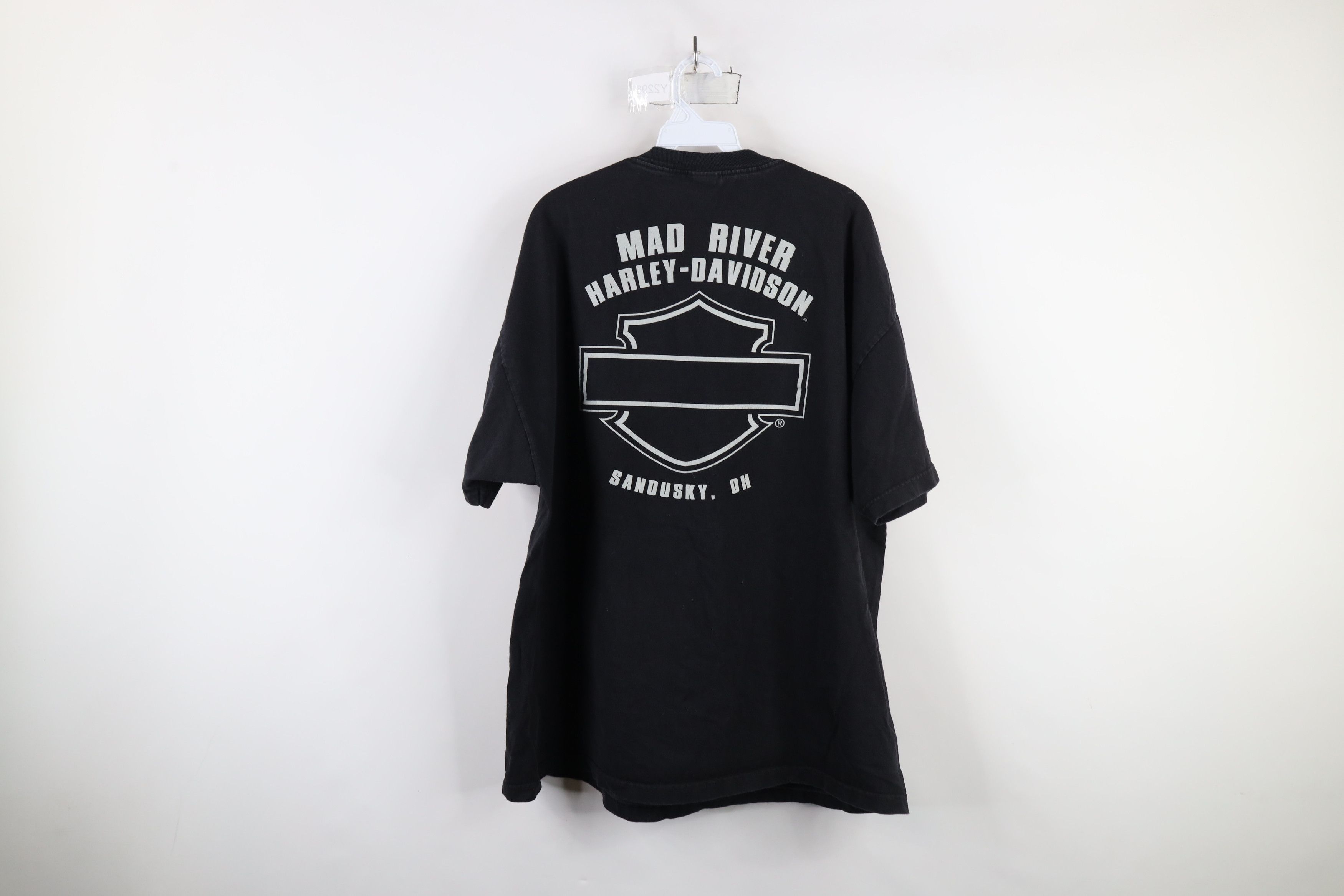 Harley Davidson × Vintage Y2K Harley Davidson Spell Out Eagle Big Logo T-Shirt Black Size US XXL / EU 58 / 5 - 11 Thumbnail