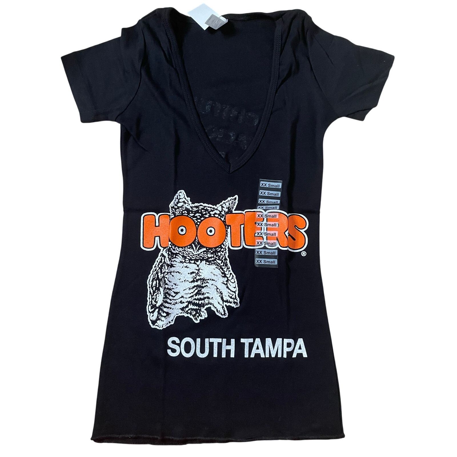 Other New Hooters Uniform V-Neck tee Shorts Socks hose Xxs/Xxxs Size XXS / US 00 / IT 34 - 5 Thumbnail