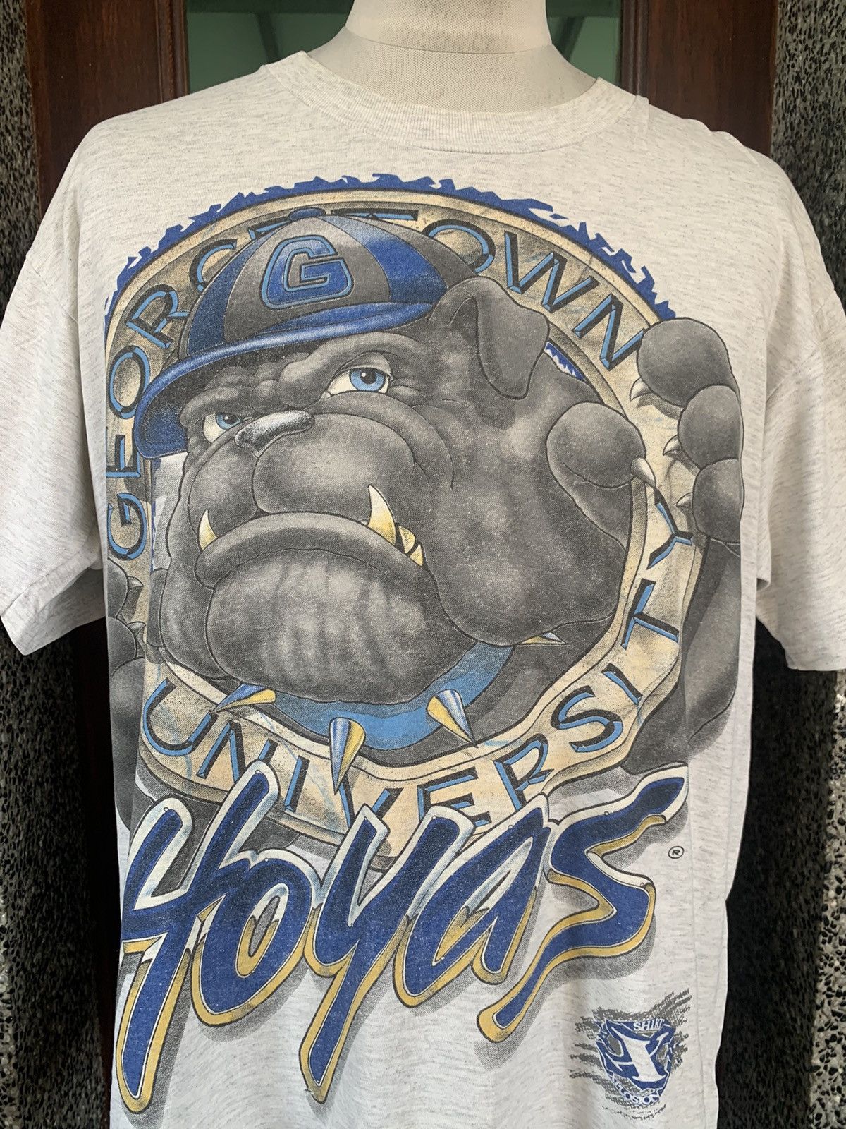 Vintage Vintage 90s University Of Georgetown Hoyas T shirt Size US L / EU 52-54 / 3 - 2 Thumbnail