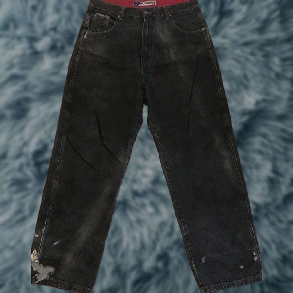 JNCO VINTAGE Wu Wear Jeans 36 Black Distressed Baggy 90s Hip Hop 80s 90s USA Mens Jeans Regular Large Size US 36 / EU 52 - 1 Thumbnail