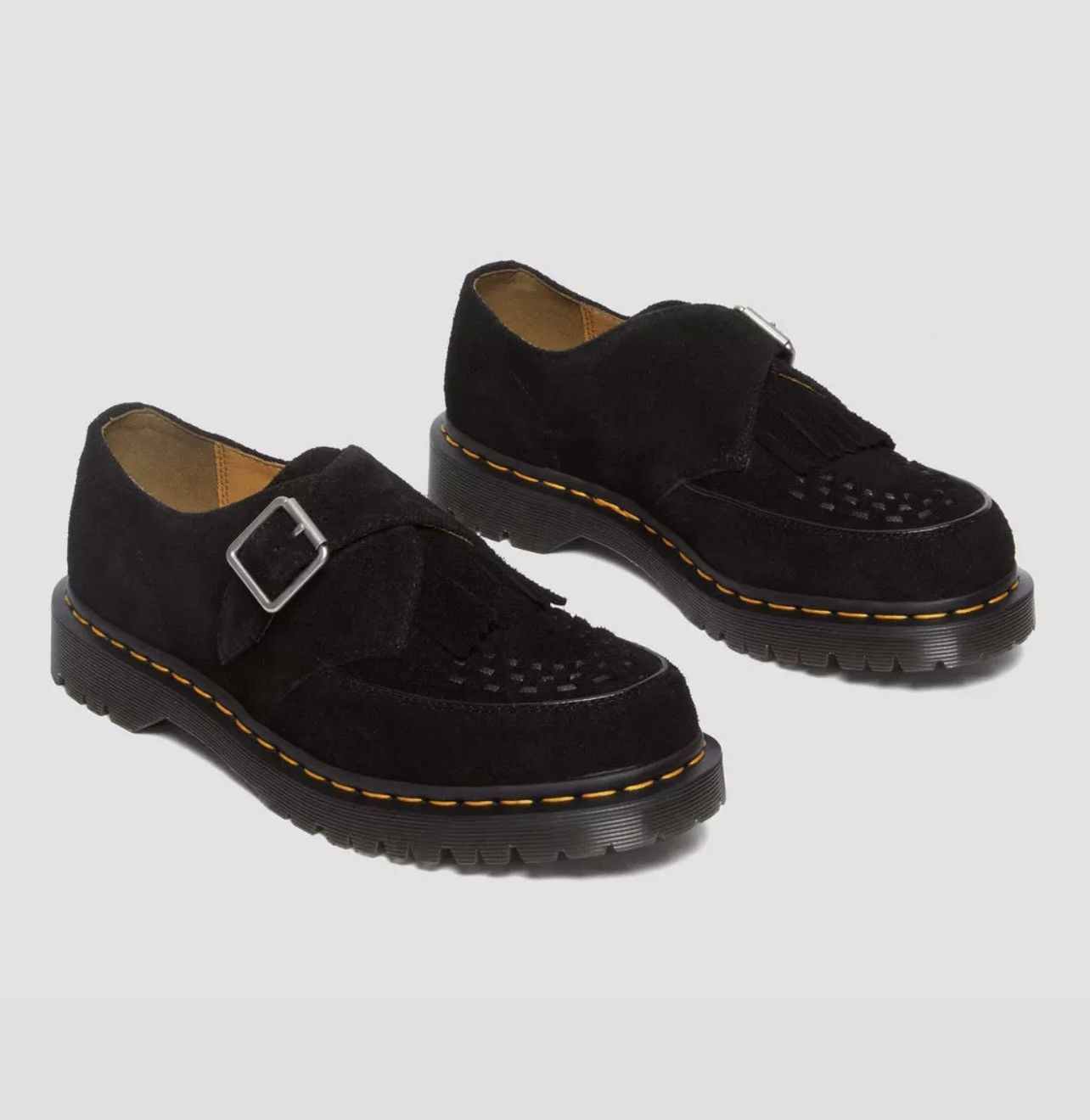 Dr. Martens RAMSEY SUEDE KILTIE BUCKLE CREEPERS LOAFERS Size US 11.5 / EU 44-45 - 3 Thumbnail