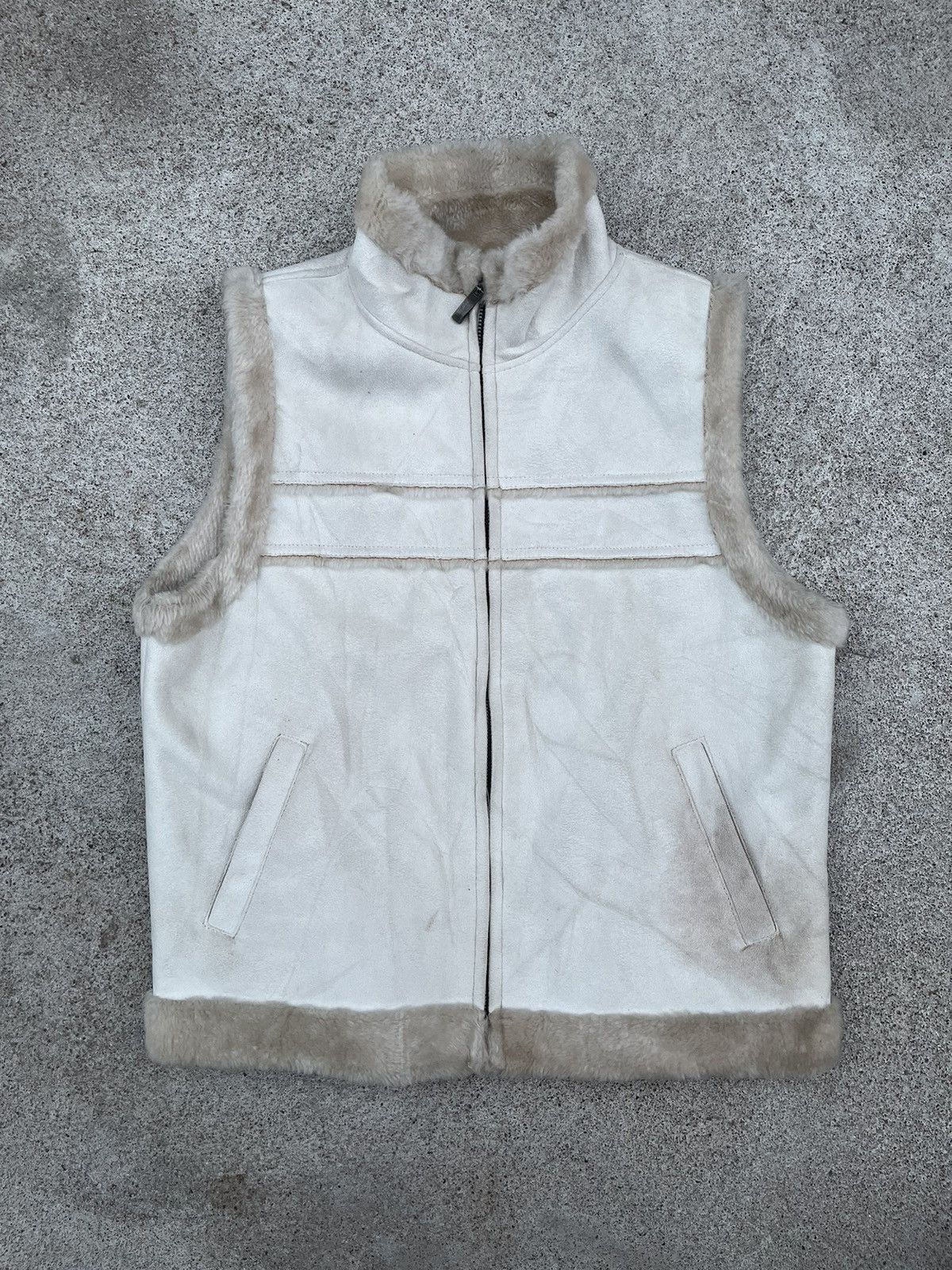 If Six Was Nine Vintage Y2K Crpped Faux Fur Vest LGB Style UNISEX