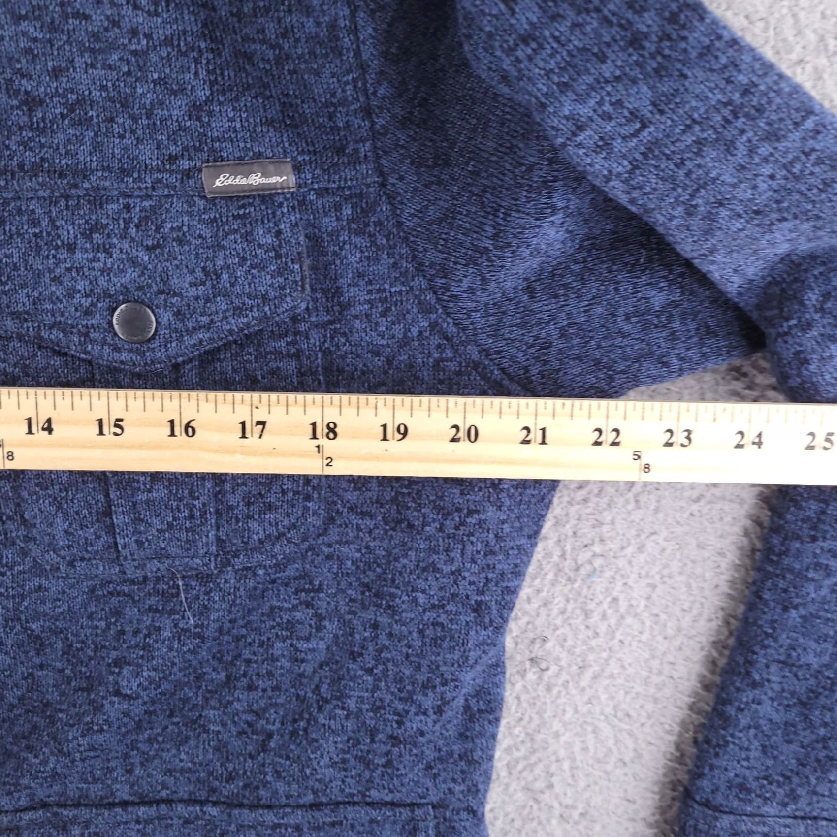 Eddie Bauer Eddie Bauer Sweater Mens M Blue Camp Pocket Fleece Pullover - Collared, Regular Size, Good Condition, Pockets, Blue, M, Men Size US M / EU 48-50 / 2 - 6 Thumbnail