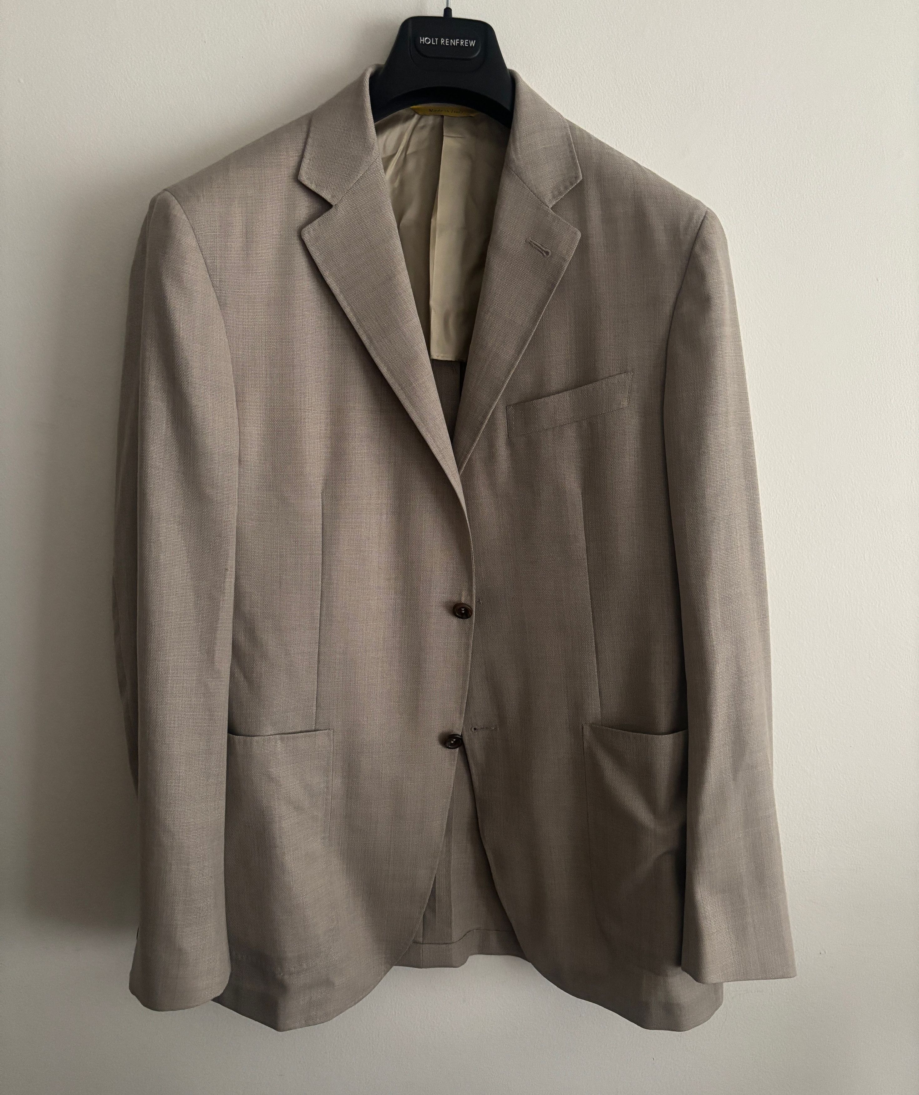 Canali $2200 Kei Unstructured Beige Sport Coat 44 -46 L Size 46L - 1 Thumbnail