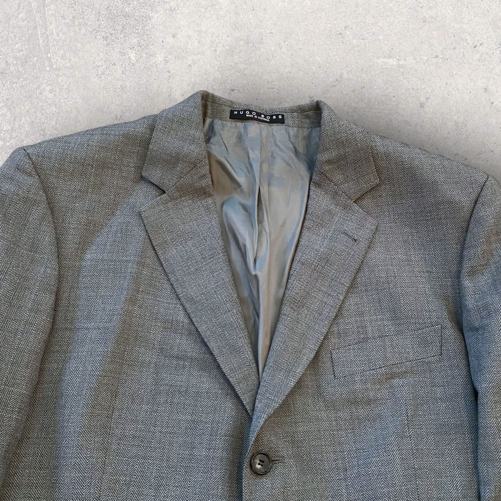 Hugo Boss × Vintage Vintage 90s Hugo Boss Einstein 3 Button Wool Blazer Jacket Size 44L - 2 Thumbnail
