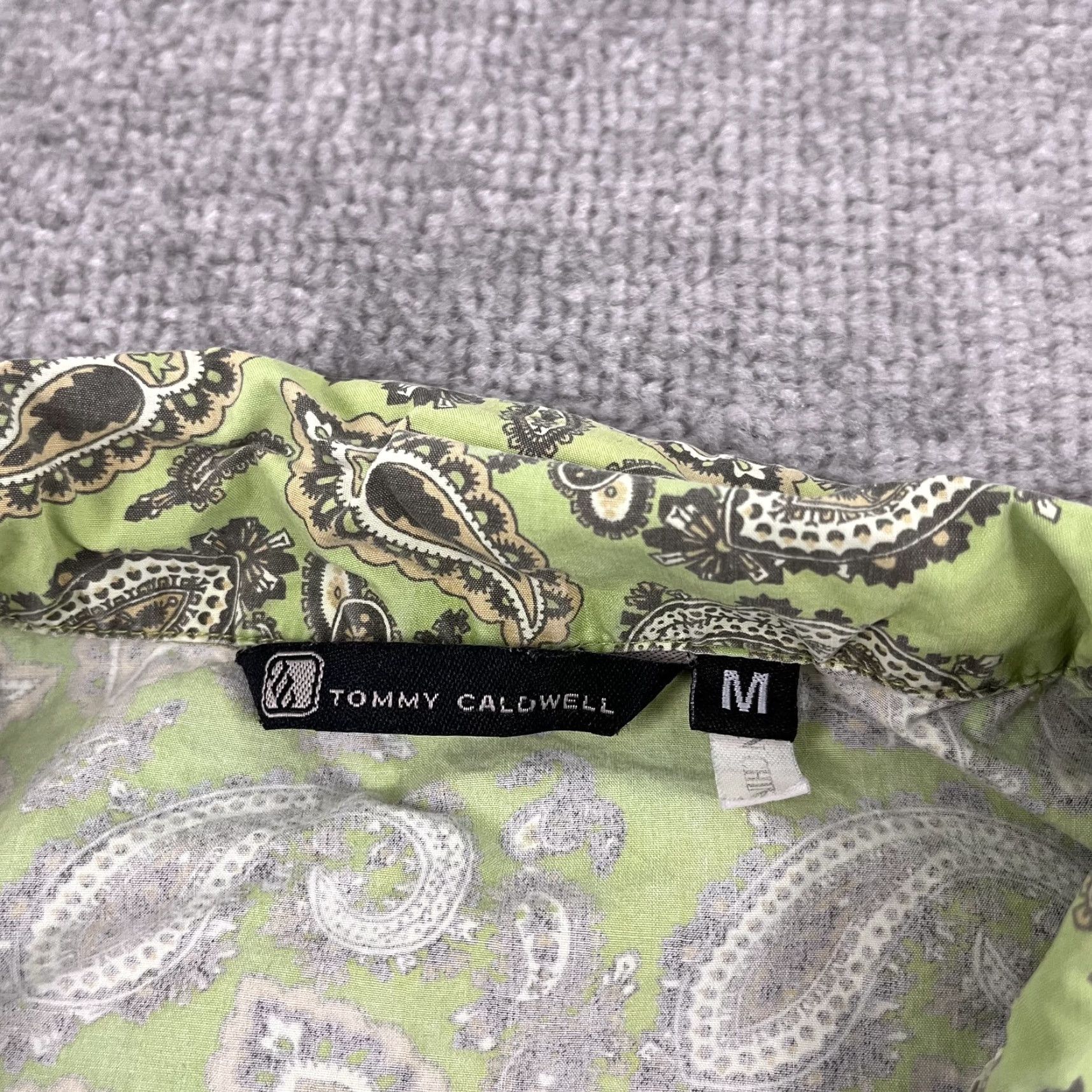 Marmot VINTAGE Marmot Tommy Caldwell Shirt Mens Medium Green Paisley Button-Up Outdoor Shirt Size US M / EU 48-50 / 2 - 3 Thumbnail