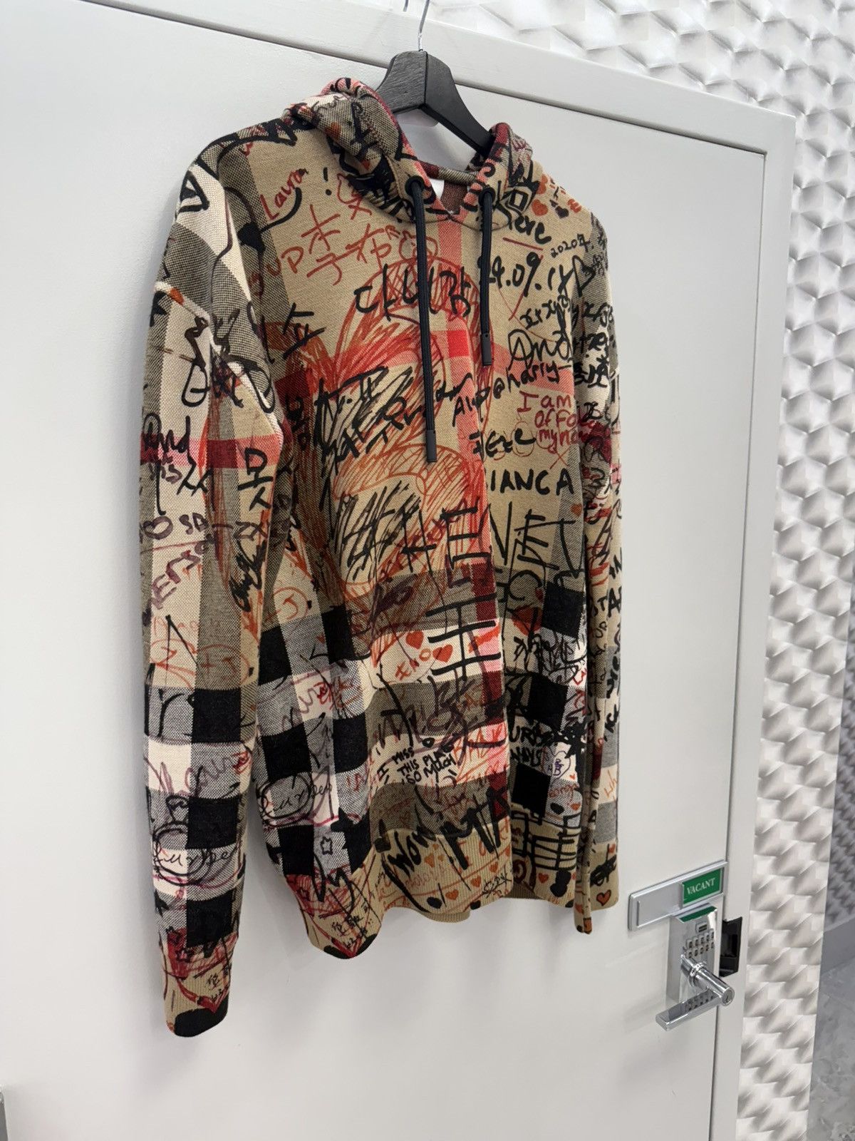 Burberry Burberry Graffiti-Print Checked Hoodie Size US L / EU 52-54 / 3 - 2 Thumbnail