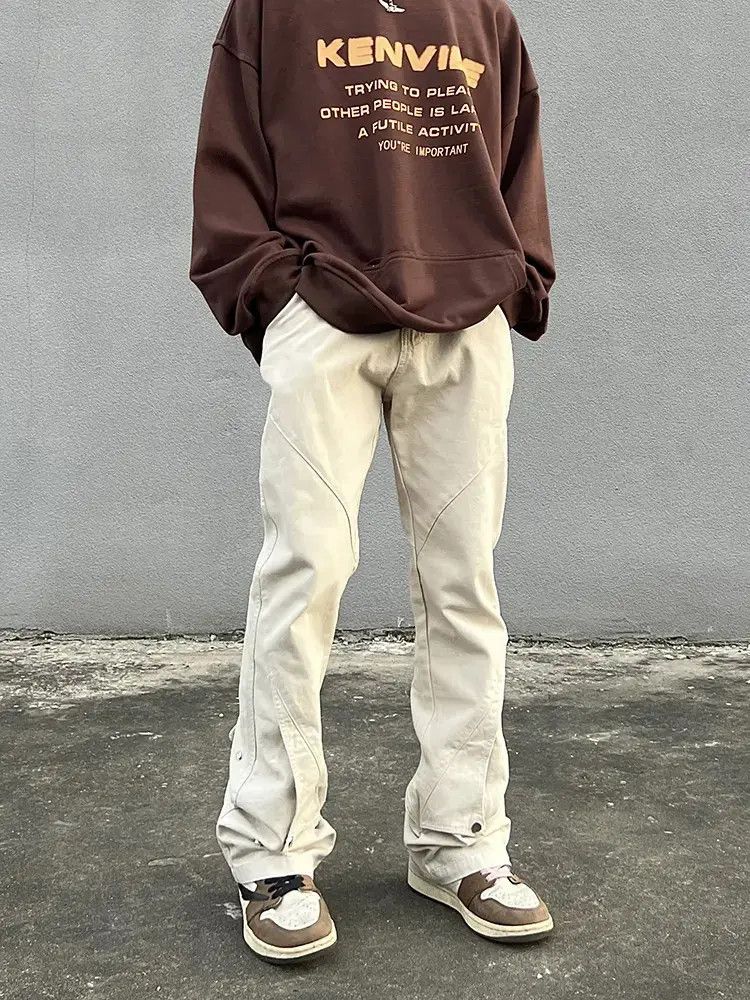 Japanese Brand Micro flared button casual pants Size US 32 / EU 48 - 1 Thumbnail