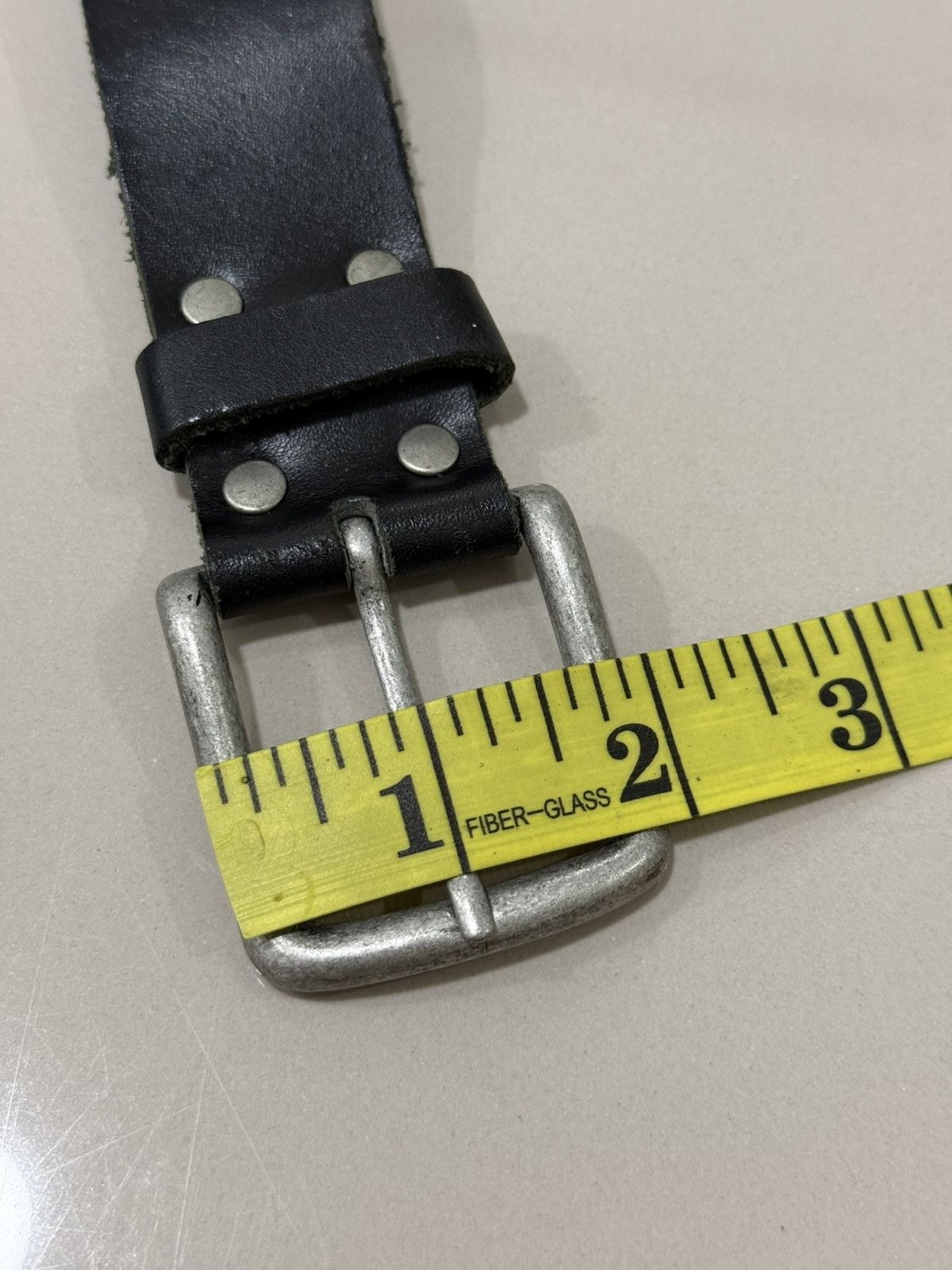 If Six Was Nine Black Leather Belt Size 34 - 8 Thumbnail