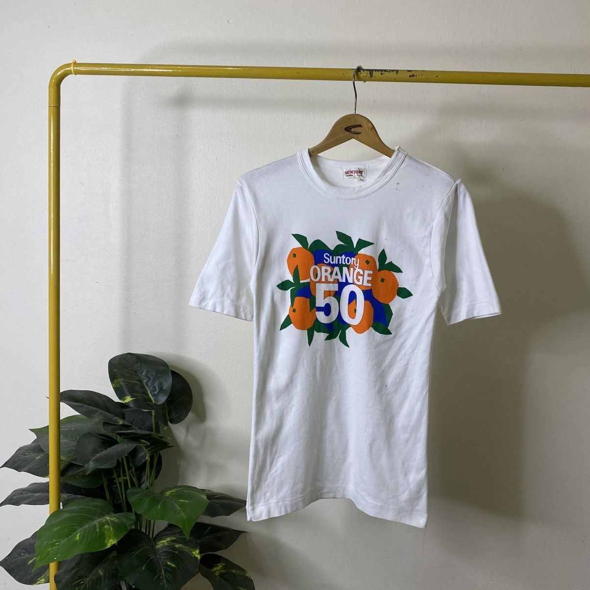 Vintage Vintage 80s Suntory Orange 50 Japanese Drink Promo Tshirt Size US XS / EU 42 / 0 - 1 Thumbnail