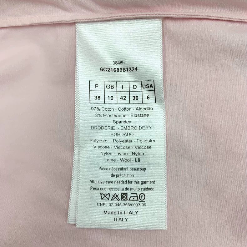 Dior Dior Light pink badge sequin embroidery cotton round neck Size XS / US 0-2 / IT 36-38 - 6 Thumbnail
